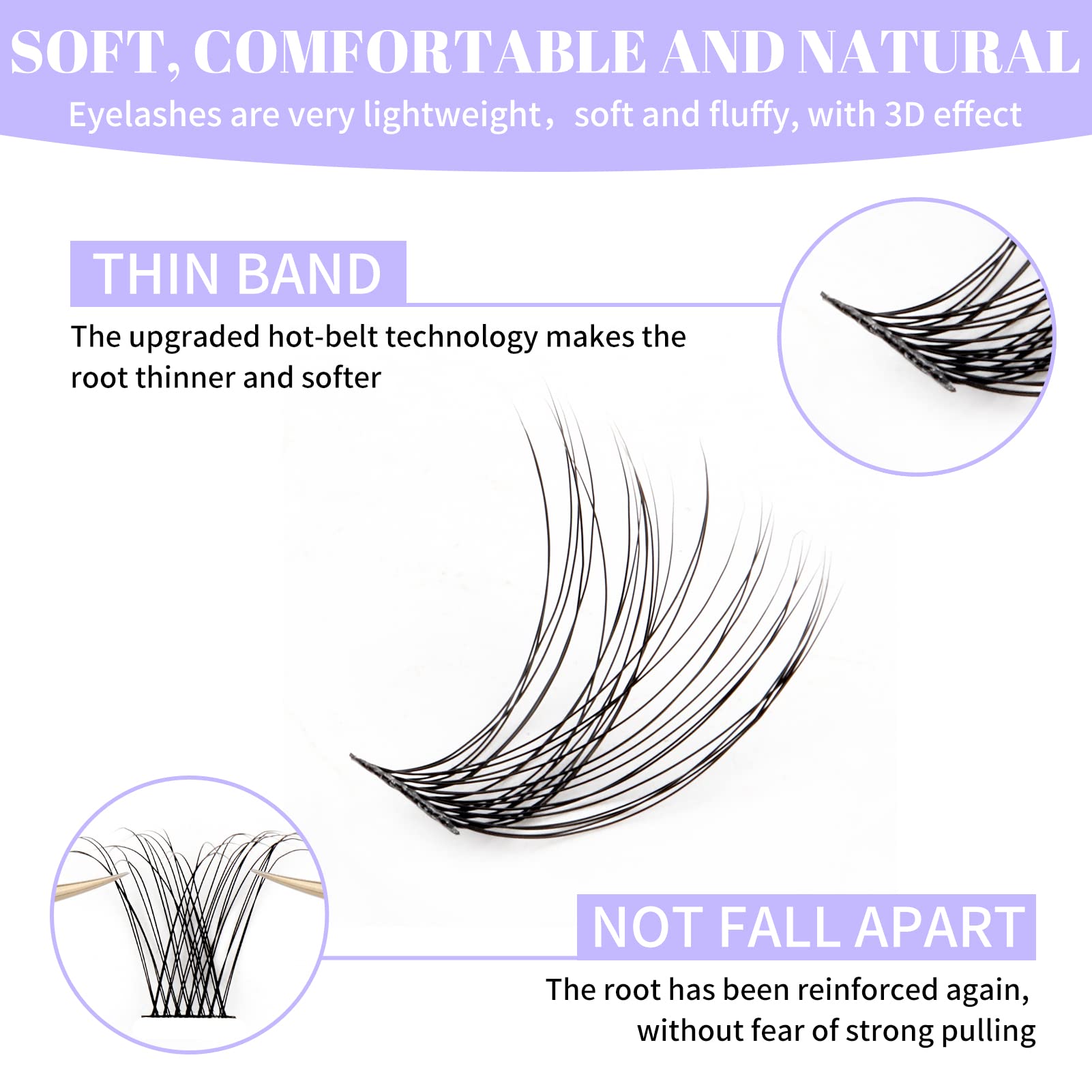 Diy Lash Extension Kit Lash Clusters Thin Band Matte Black D Curl Individual Lashes Strong Hold Waterproof Lash Bond And Seal Gl