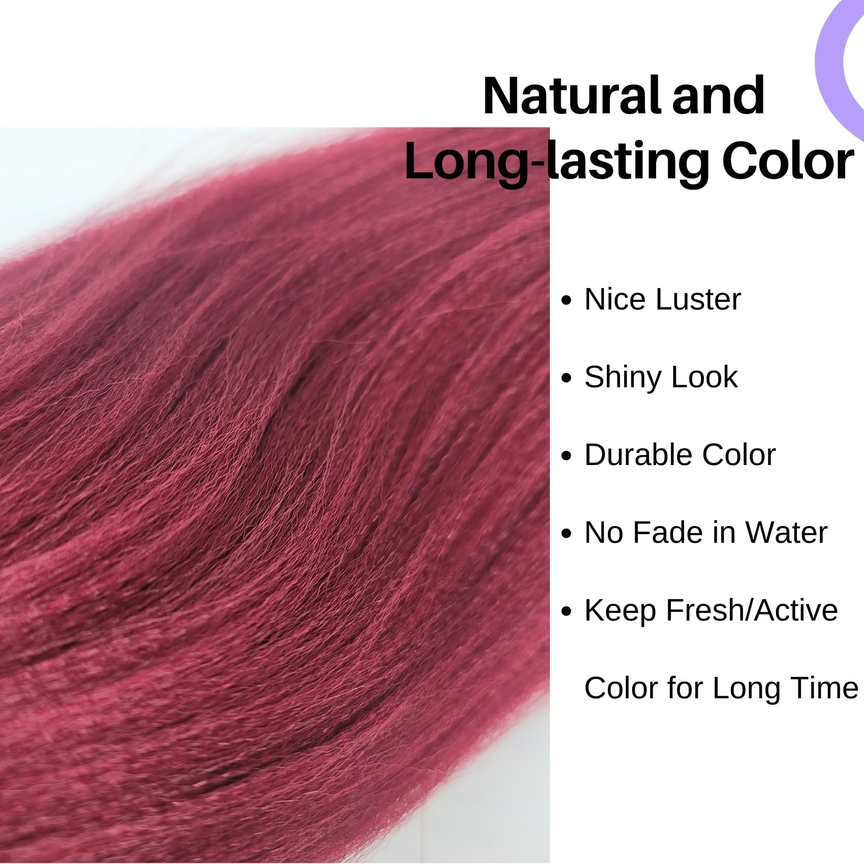 Burgundy Braiding Hair Pre Stretched 16 Inch for Knotless Braids Synthetic Box Braiding Hair for Women