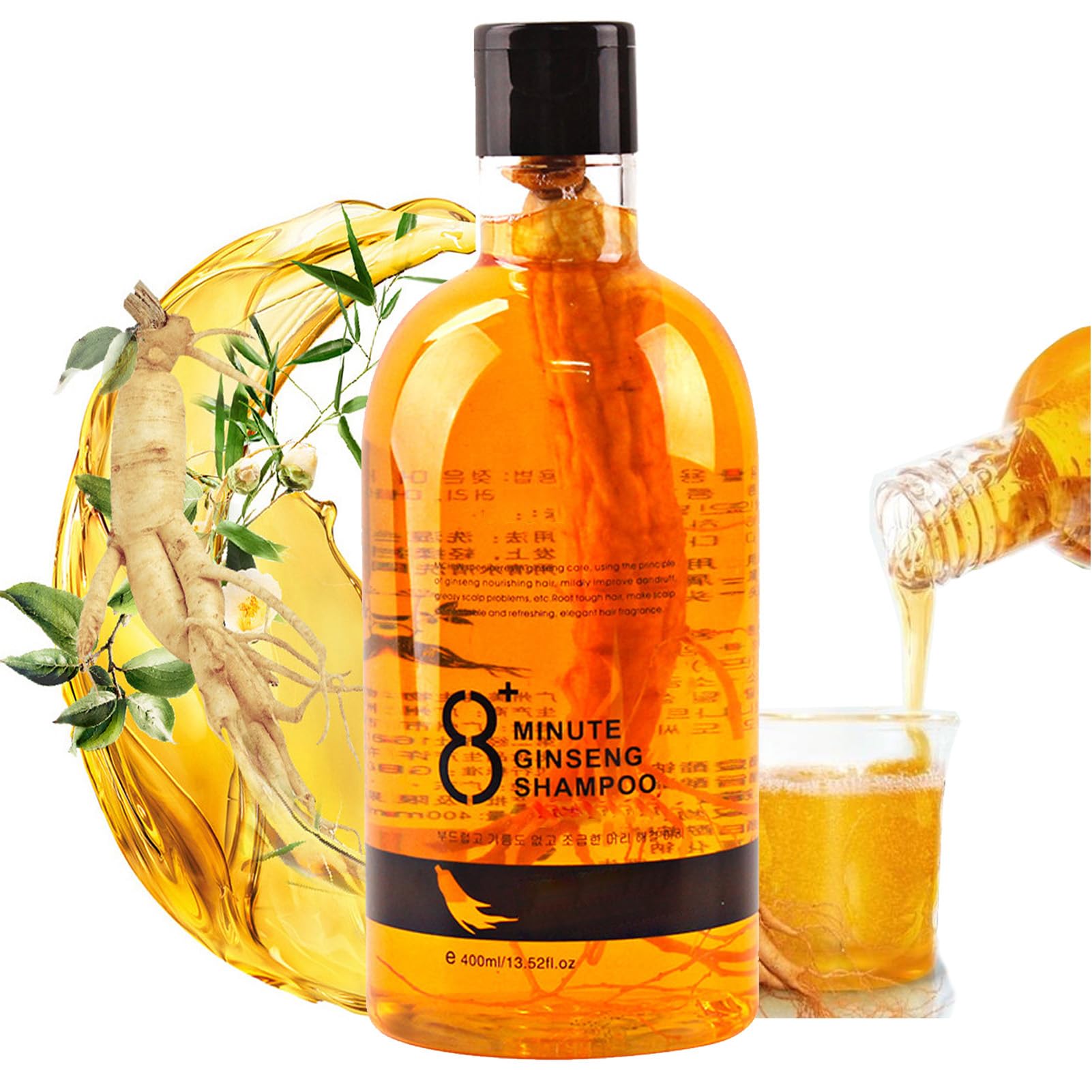 13.52 Fl Oz Generic Nourishing Ginseng Extract Shampoo for Hair Growth - Gold Formula for Men and Women