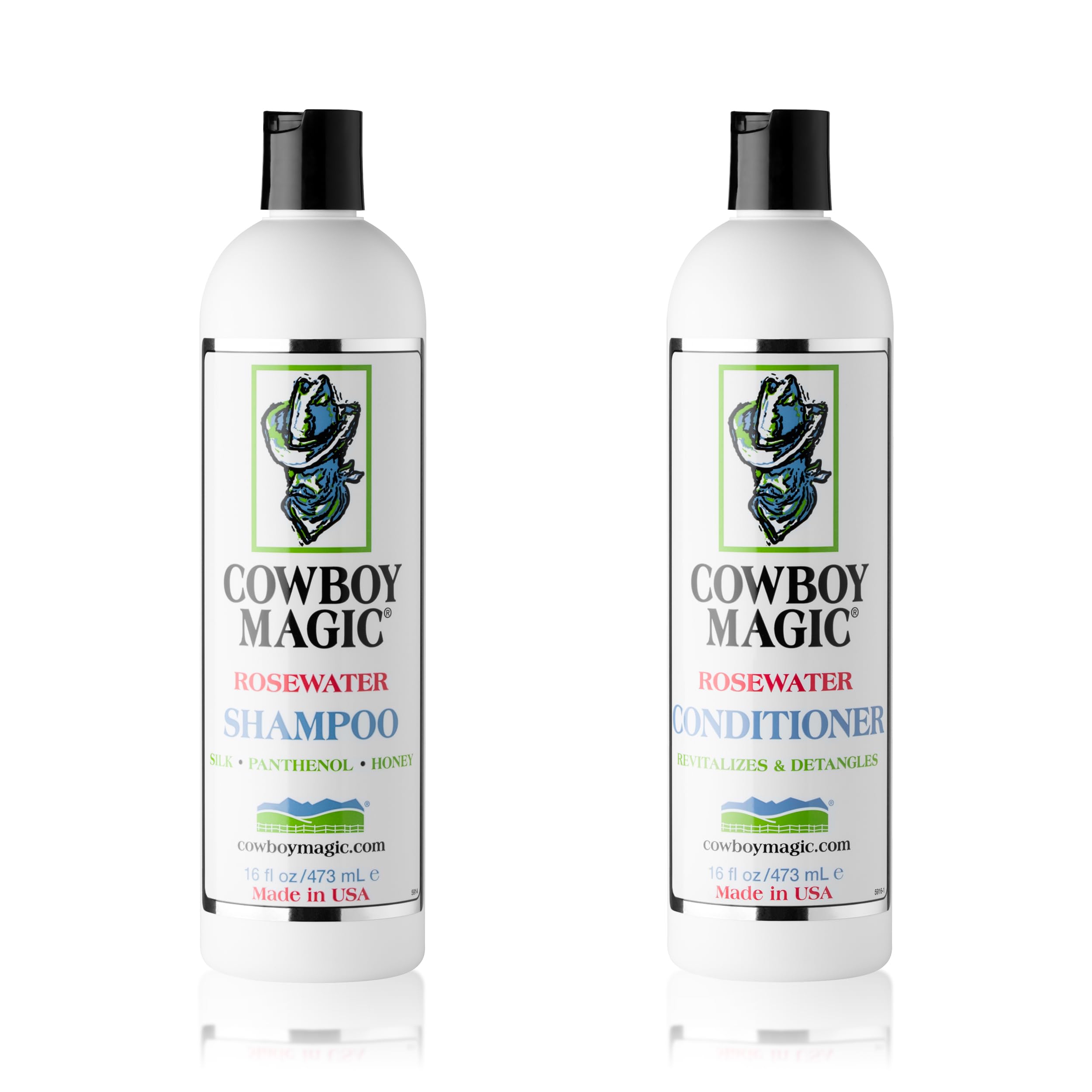 Cowboy Magic Rosewater Shampoo + Conditioner 16 Ounce Each