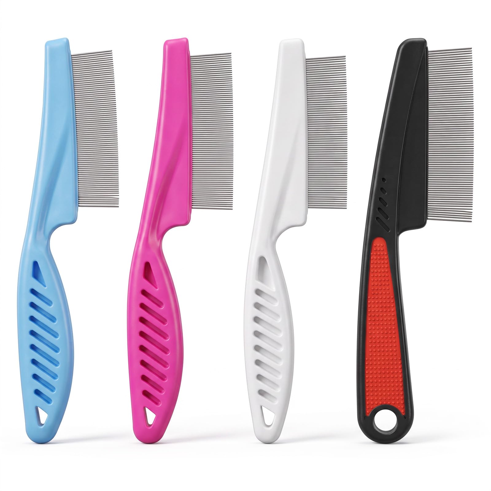 Yuomeaz 4Pcs Dandruff Comb, Metal Scalp Combs for Men and Women