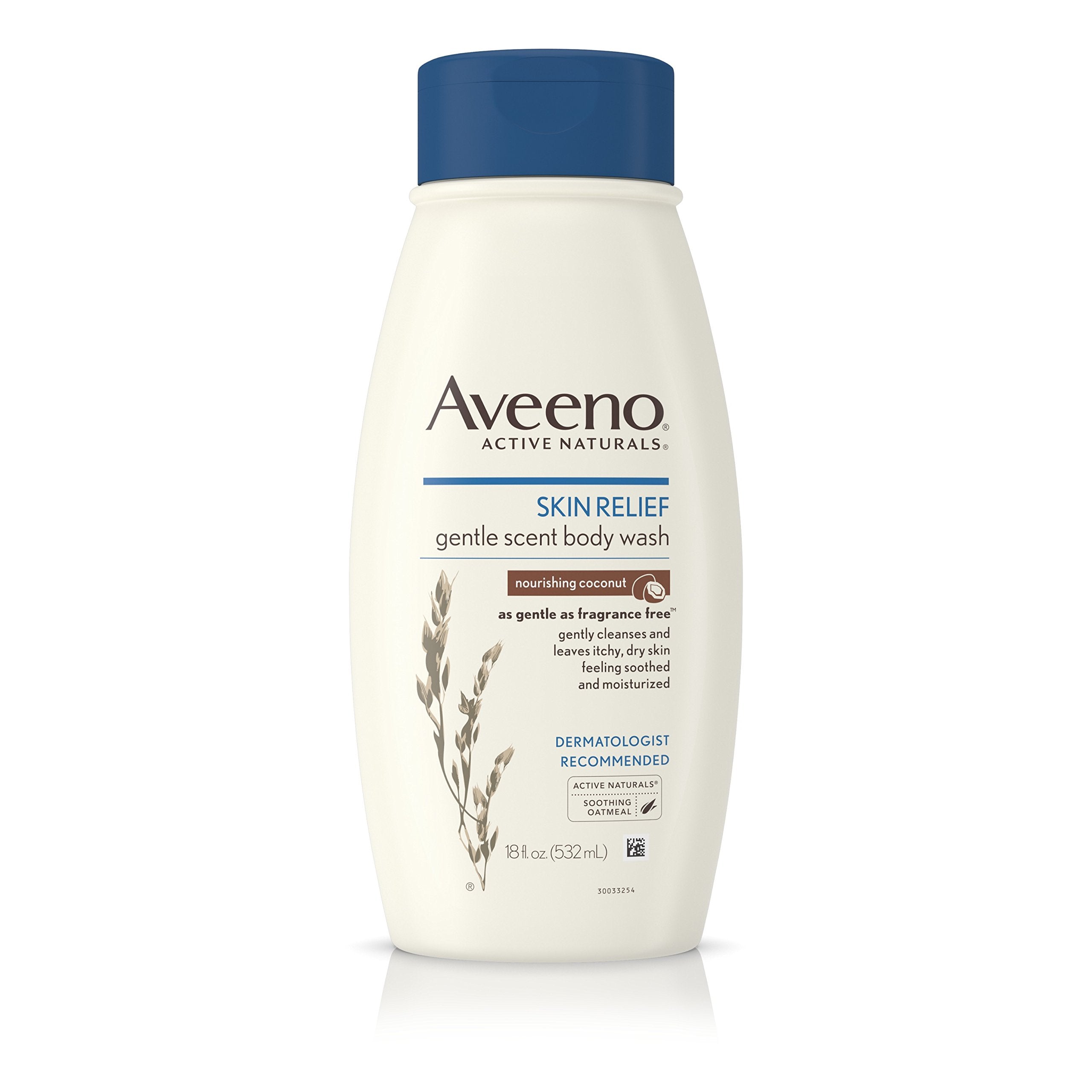 Aveeno Body Wash Skin Relief Nourishing Coconut 18 Ounce (Pack Of 6)