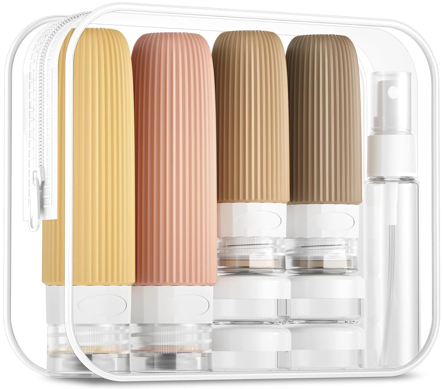 Lyrovo 16 Pack Travel Bottles Set Tsa Approved Leak Proof Silicone Squeezable Containers For Toiletries Refillable Travel Access