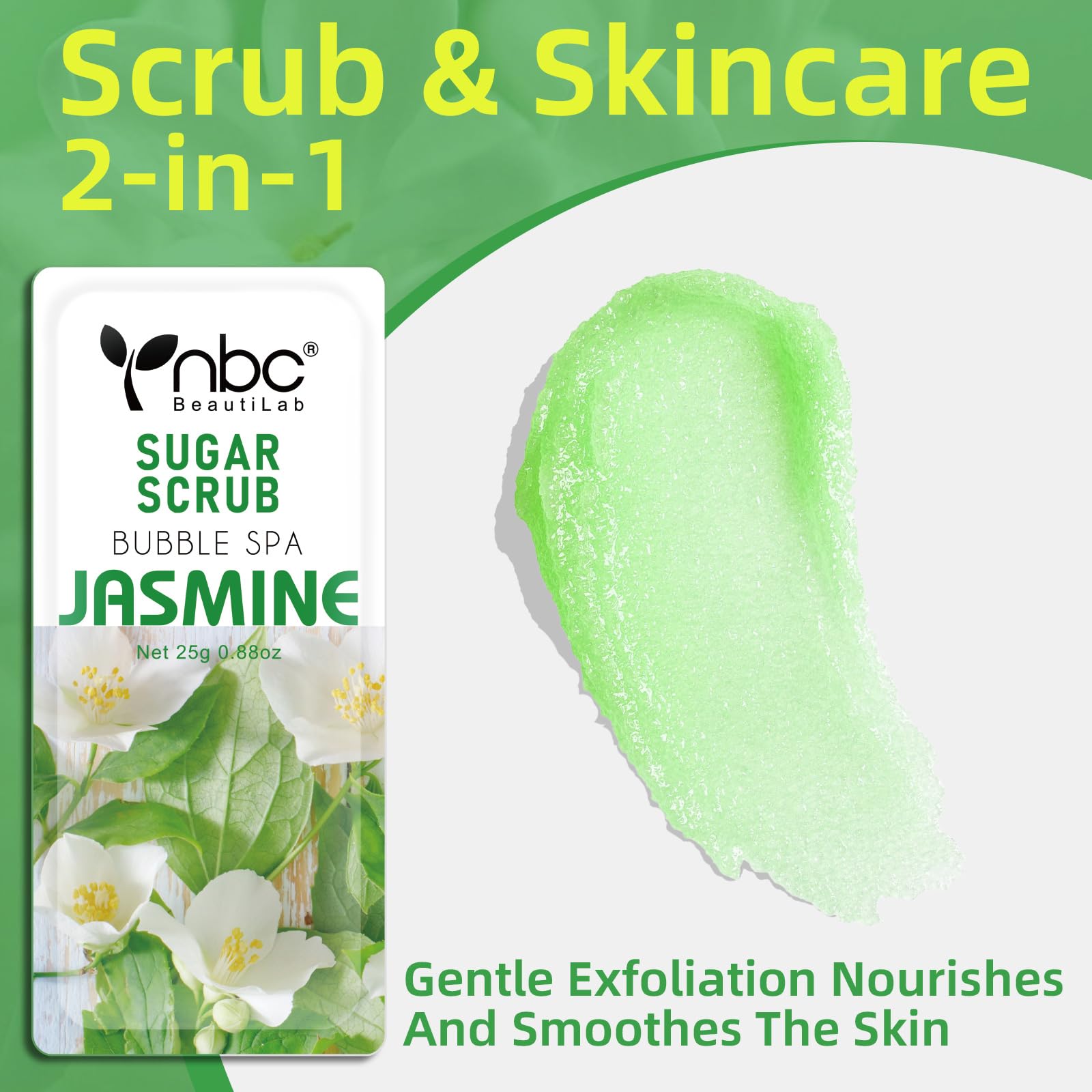 Nbc Beautilab Foot Exfoliating Scrub, Sugar Scrub, Dead Skin Remover For Feet, Individually Packaged Foot Scrub Smooths, Hydrate