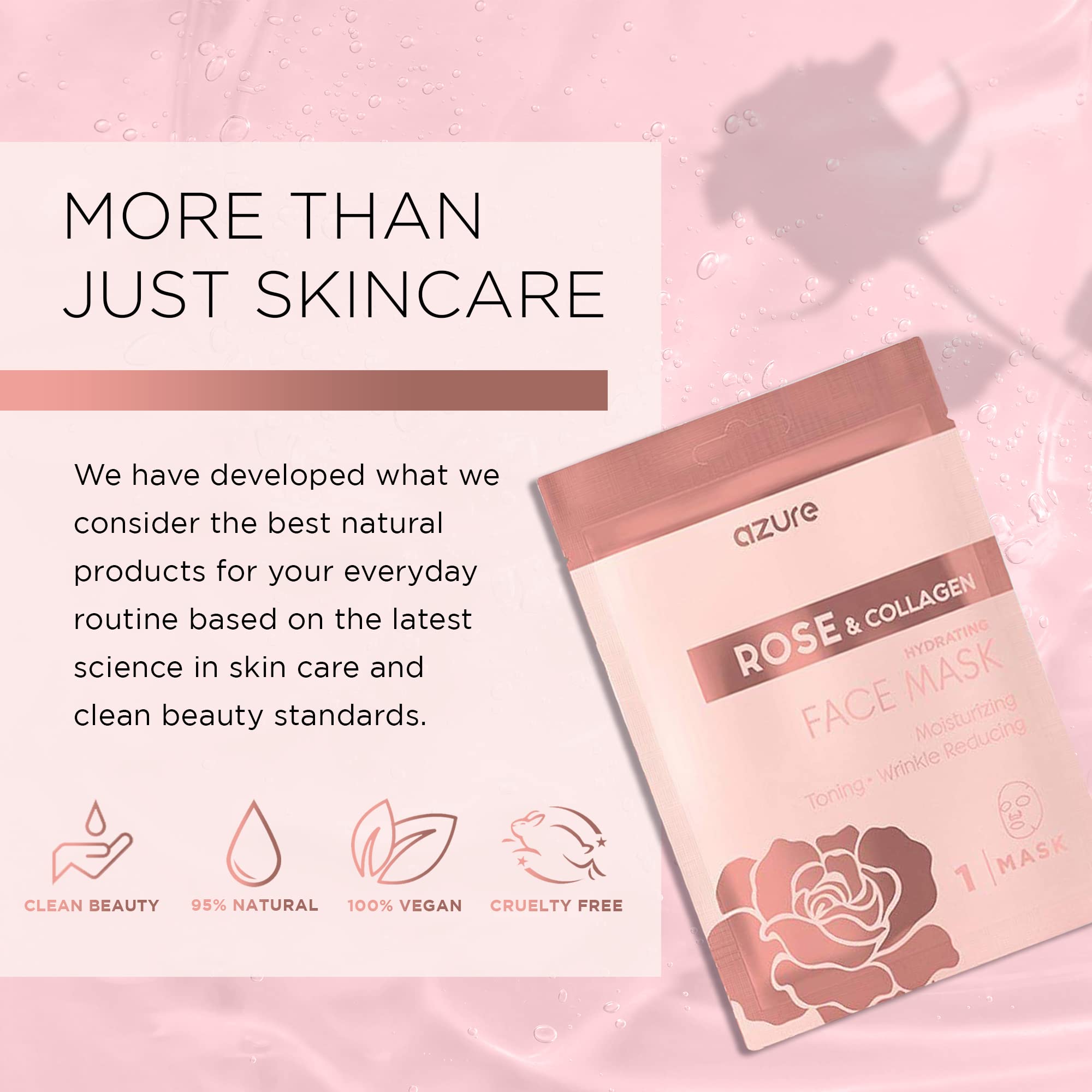 Azure Cosmetics Skin Treatment Mask - Deeply Hydrates, Tightens And Smooths Dry Skin, Softens Wrinkles And Fine Lines, Radiant A