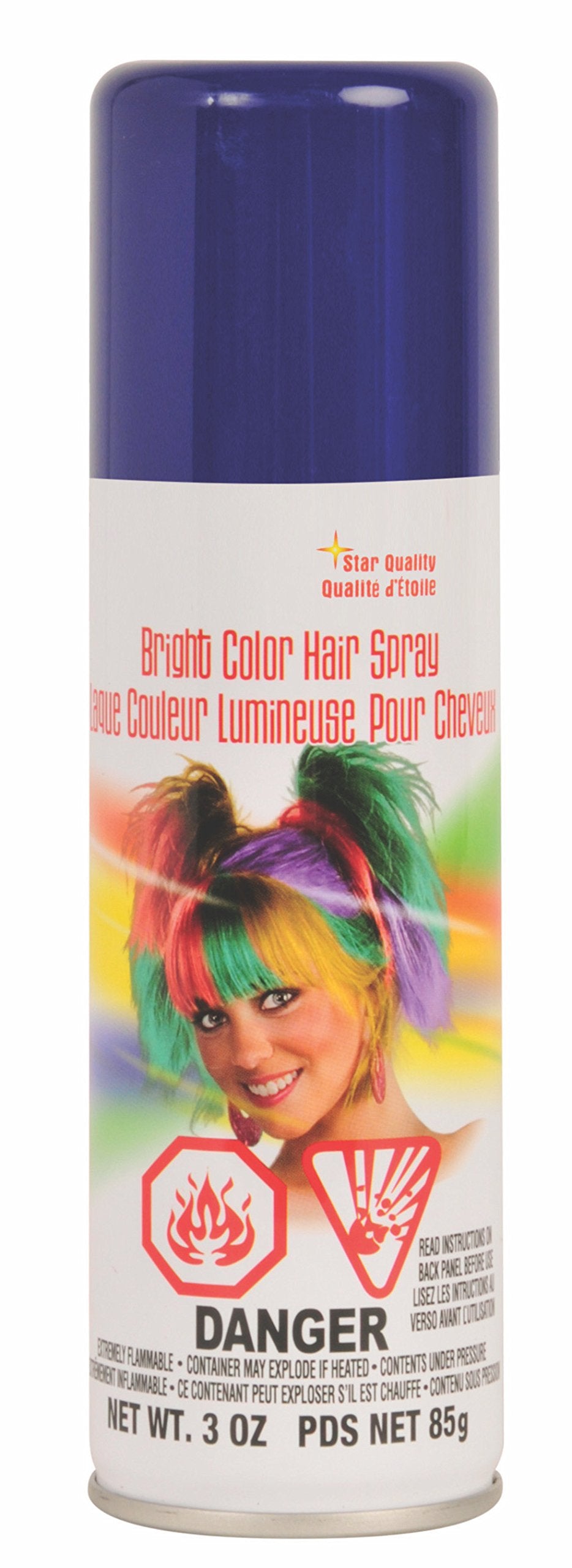 Rubie's Bright Color Hairspray, Blue , 3 Ounce (Pack of 1)