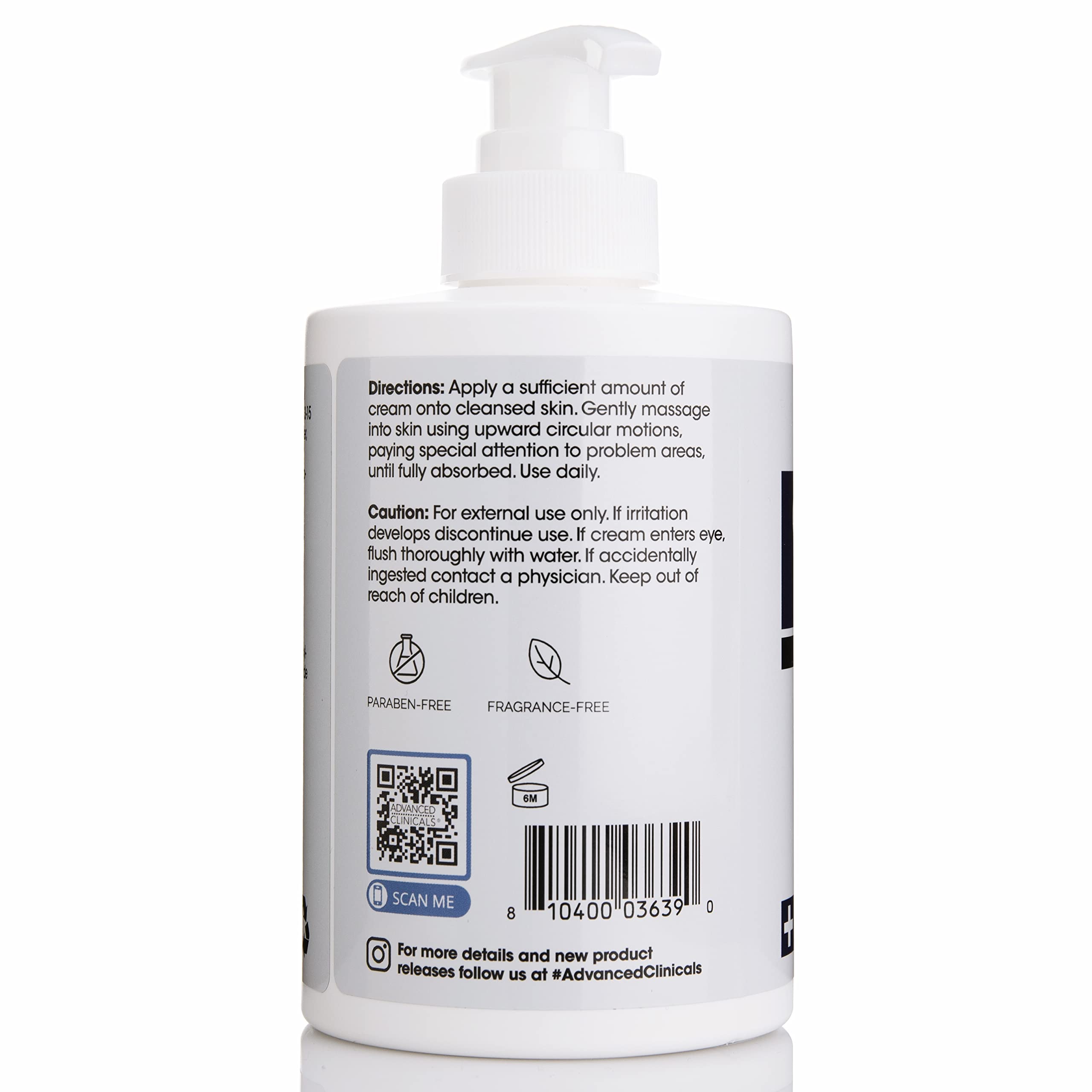 Advanced Clinicals Collagen Lotion + Peptide Cream Dry Skin Rescue Face & Body Moisturizing Skin Care Cream To Lift, Firm, & Tig