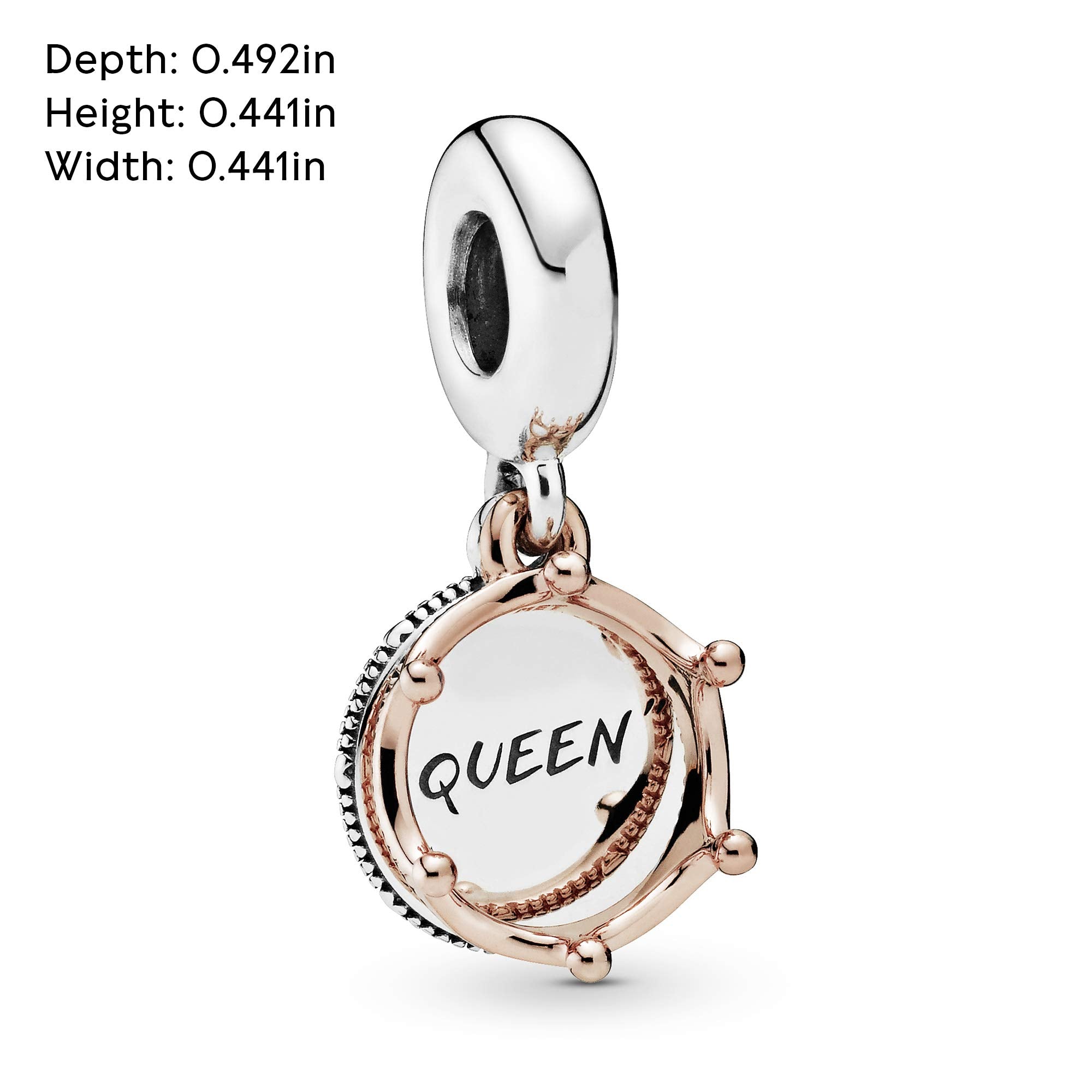 Pandora Jewelry Queen & Regal Crown Dangle Charm - Queen Jewelry Charm for Pandora Charm Bracelets - Perfect for Holiday, Annive
