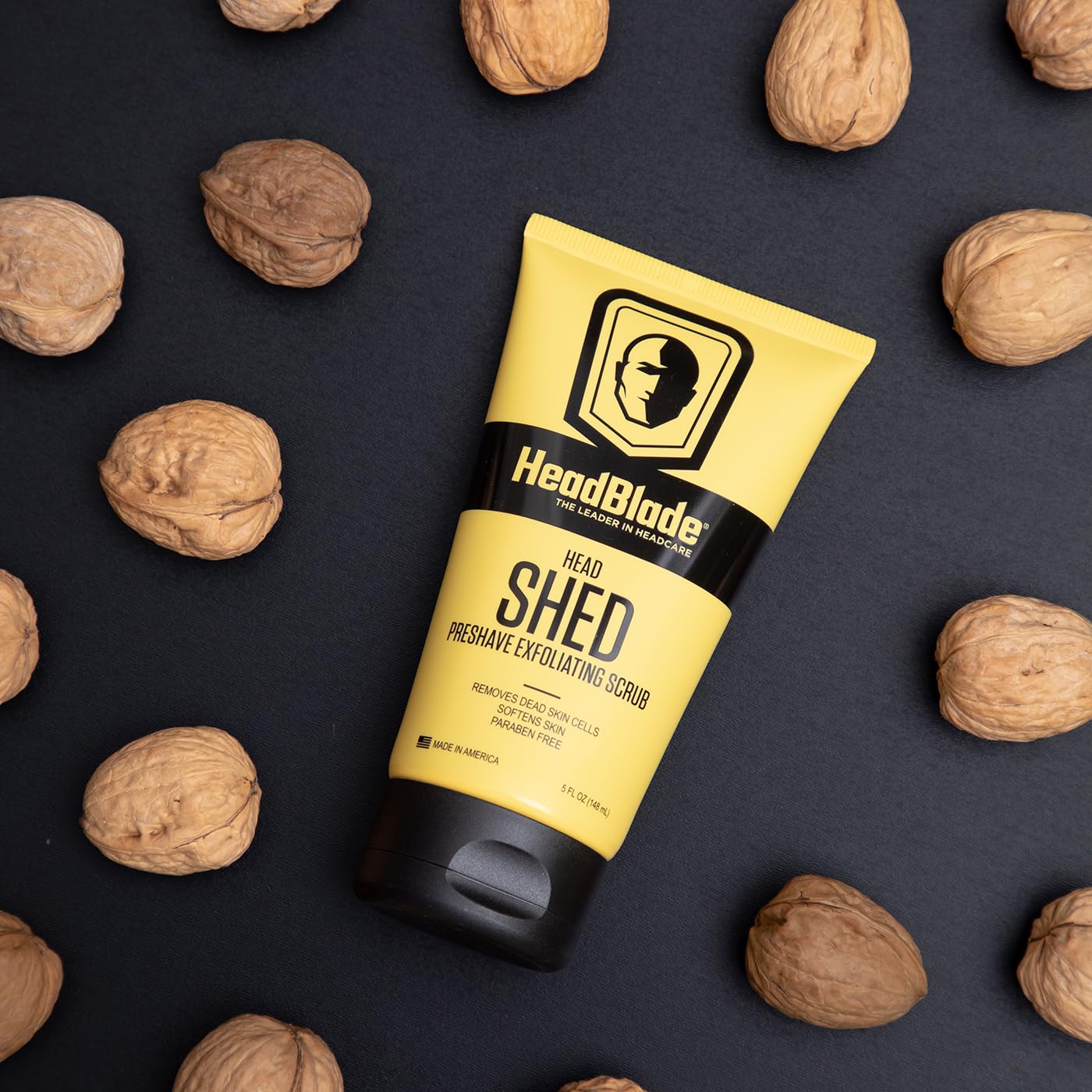 Headblade Headshed Men'S Exfoliating Scrub - 5 Oz - Face Wash & Cleanser - Removes Dead Skin And Preps For Great Shave