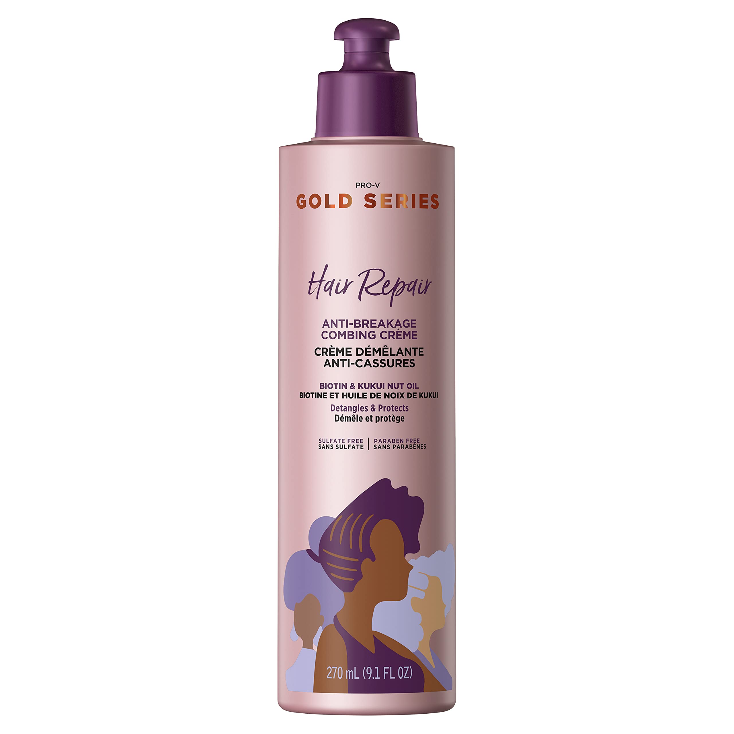 Pantene Gold Series Anti-Breakage Combing Crme with Biotin and Kukui Nut Oil, 9.1 fl oz