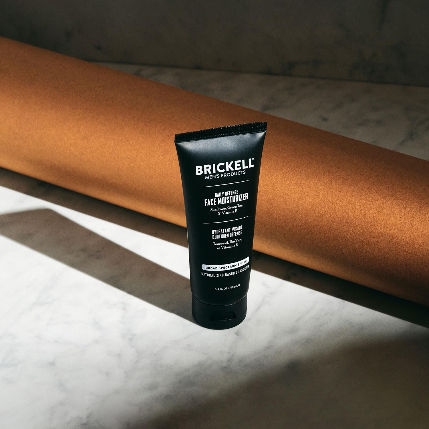 Brickell Men'S Daily Defense Spf20 Face Moisturizer For Men, Natural & Organic, Zinc Oxide Face Moisturizing Mineral Sunscreen,