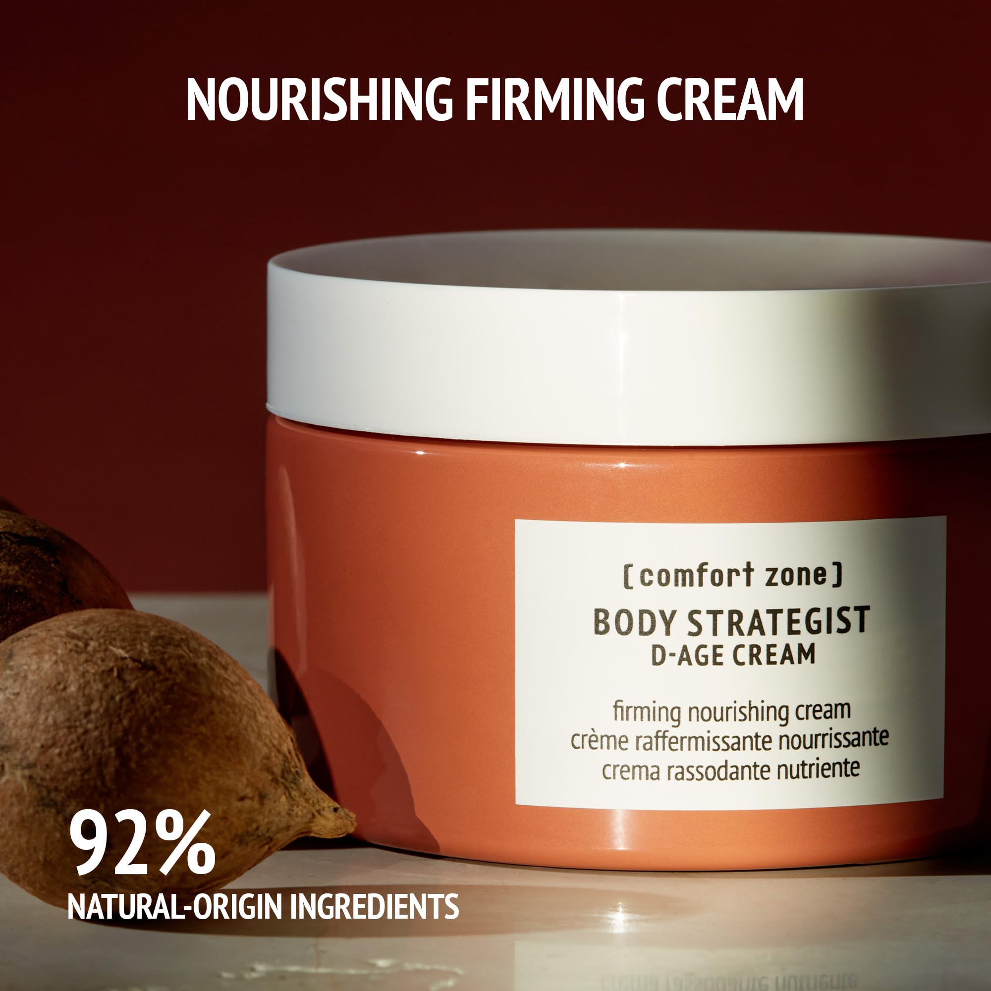 [ Comfort Zone ] Body Strategist D-Age Cream | Nourishing Firming Body Cream To Help Improve Tissue Tone, For Dry Skin, 6.36 Oz.