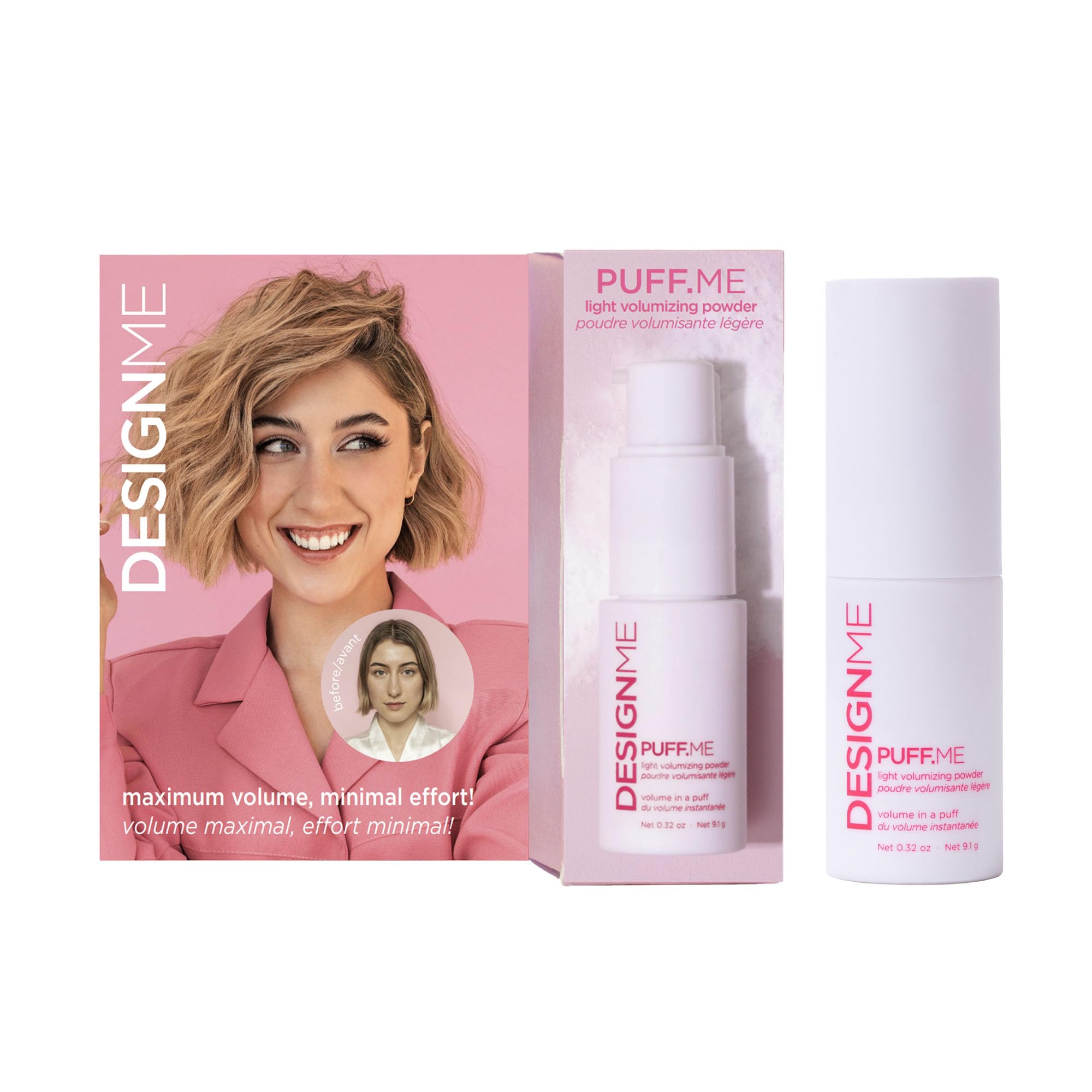 Puff.Me Volumizing Powder By Designme | Hair Powder Volumizer For Hair | Root Lifting Hair Texture Powder For Straight, Curly, O
