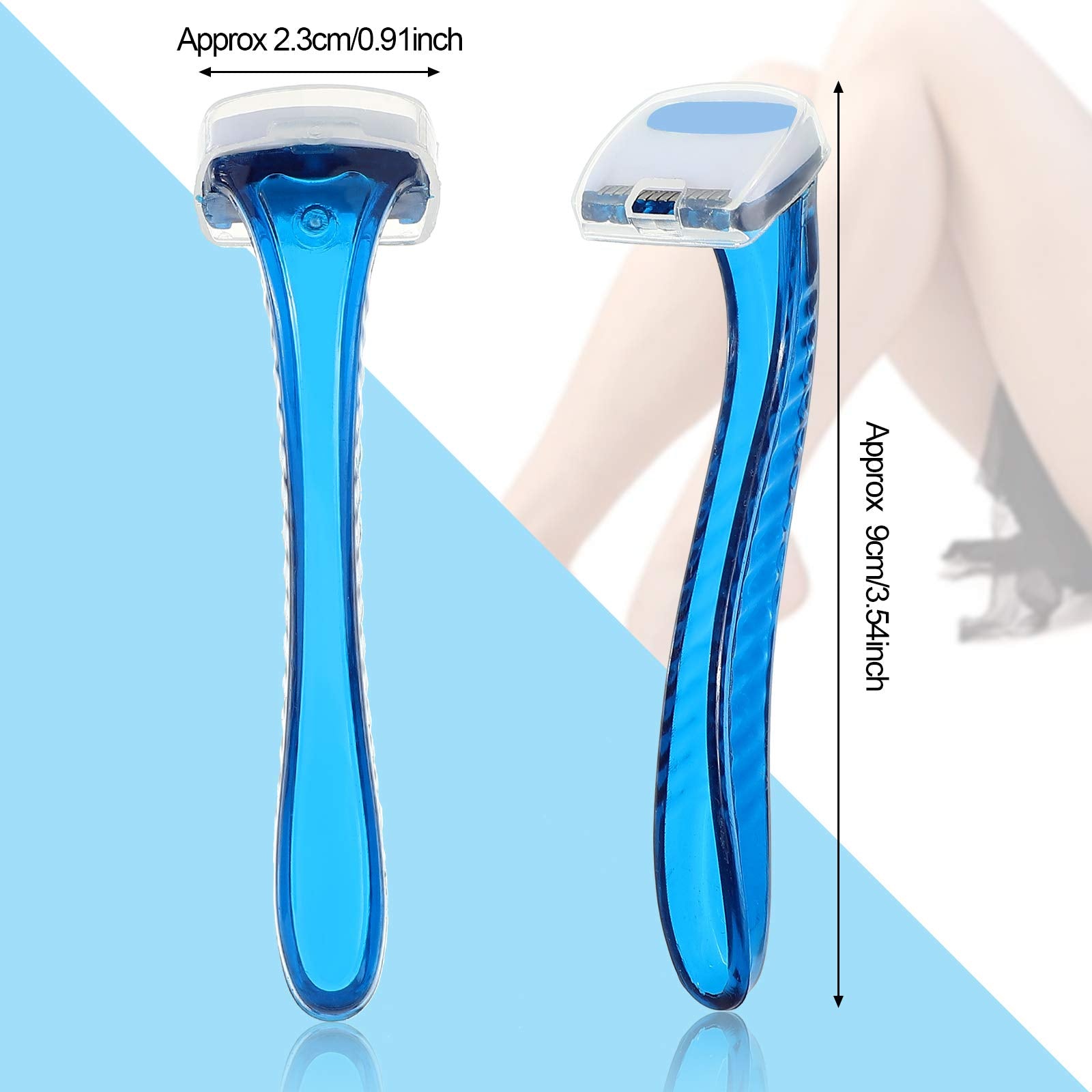 Honoson 12 Pieces T Type Bikini Razor Disposable Women Small Durable Travel Accessories Women Razors Shaver Pubic Hair Removal B