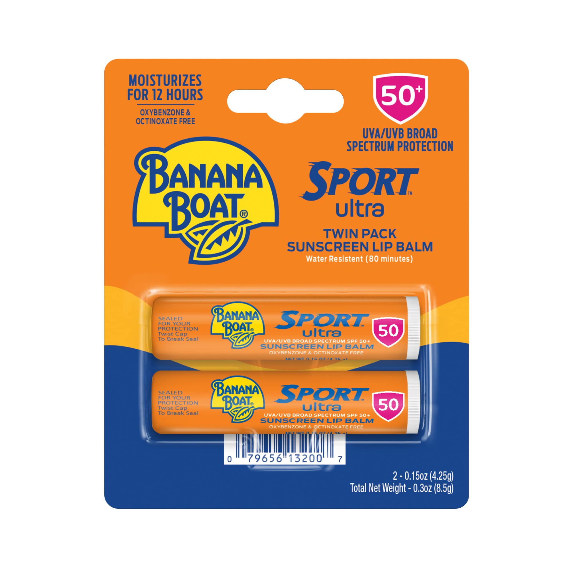Banana Boat Sport Ultra Spf 50 Lip Sunscreen 2 Pack | Spf Lip Balm Pack, Banana Boat Lip Balm Spf 50, Oxybenzone Free Sunscreen,