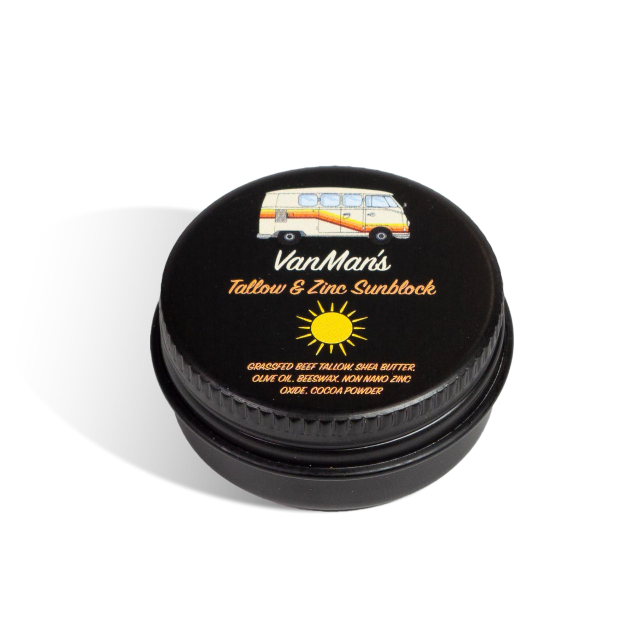 Vanmans - Tiny Zinc And Tallow Sunscreen - Water Resistant 20 Spf Grass-Fed/Finished Beef Tallow Sunscreen With Olive Oil, Beesw