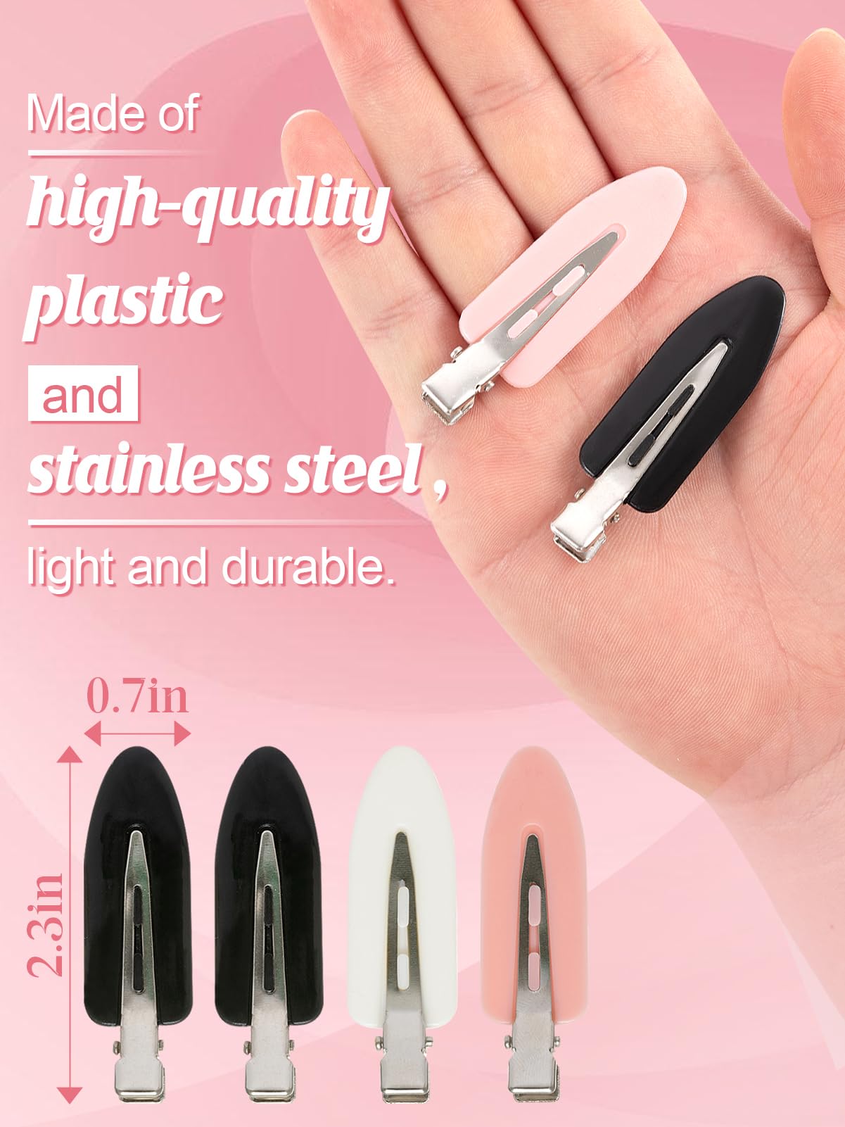 20Pcs No Bend Hair Clips - No Crease Hair Clips For Styling Sectioning, Hair Barrettes For Salon Hairstyle Hairdressing Bangs Wa