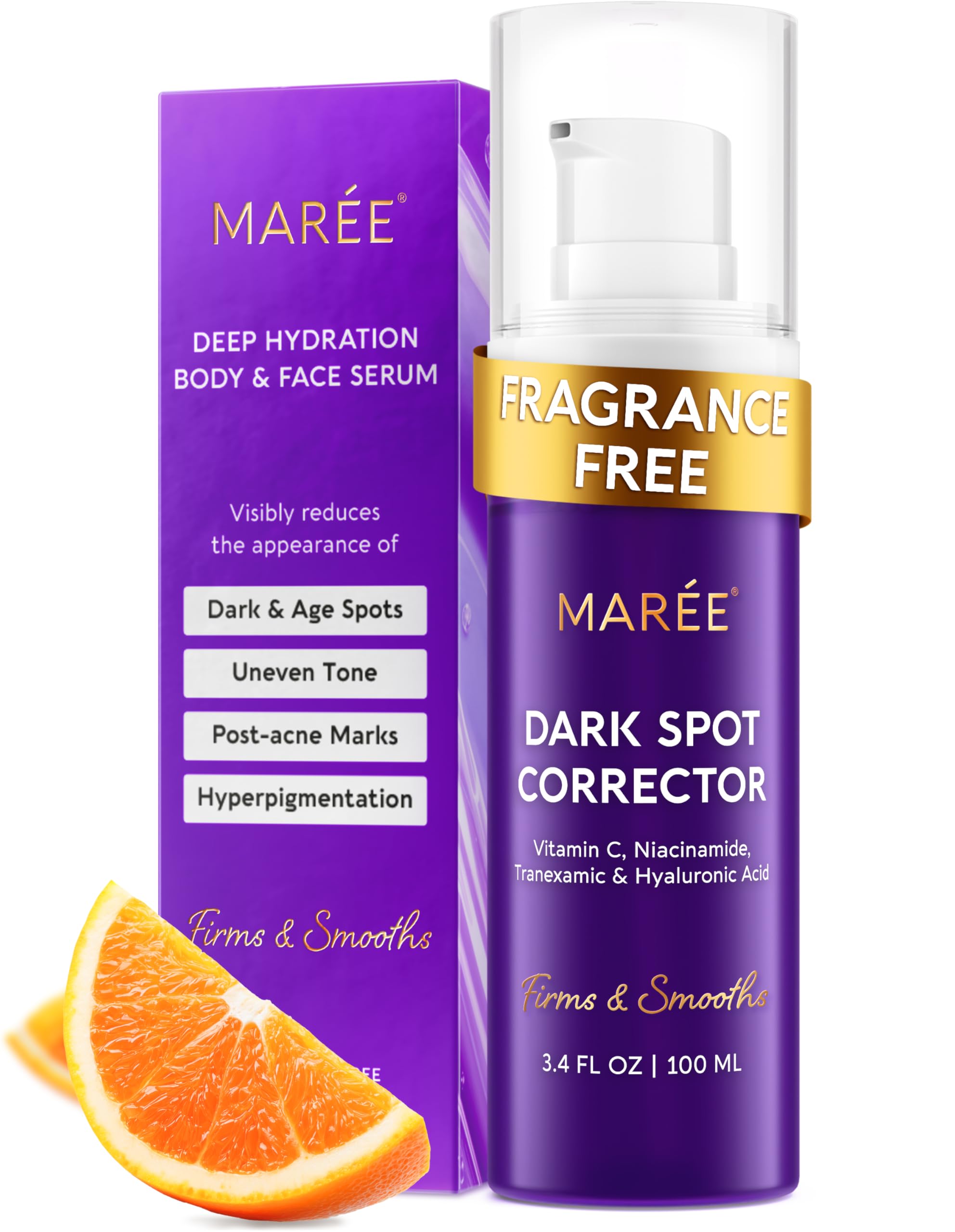 MAREE Dark Spot Remover for Face and Body  Dark Spot Corrector Serum  Hyperpigmentation, Melasma, Sun & Age Spots  Black & Br