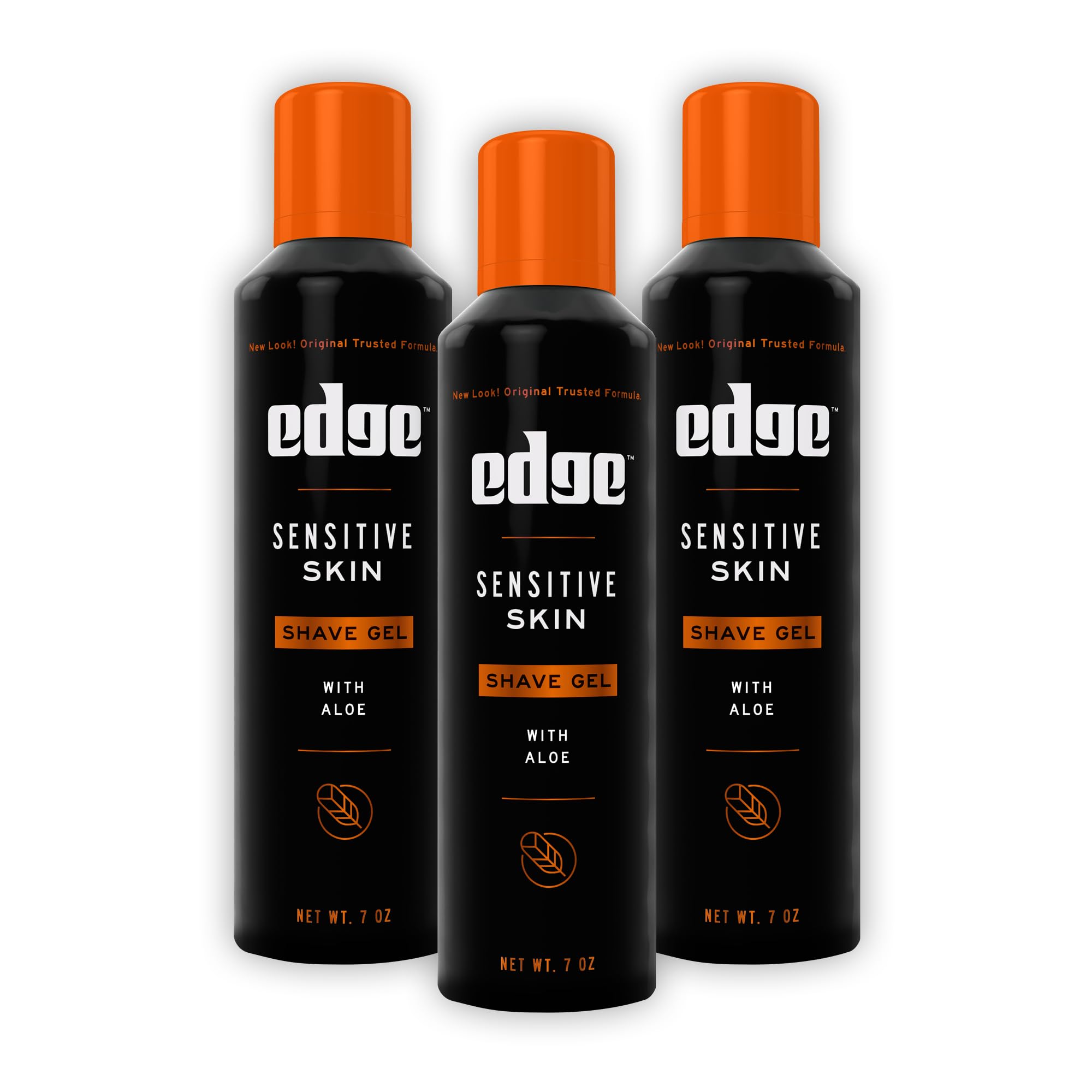 Edge Shaving Gel for Men, Sensitive Skin with Aloe, 7oz (3 Pack) - Shaving Gel For Men That Moisturizes, Protects, and Soothes T