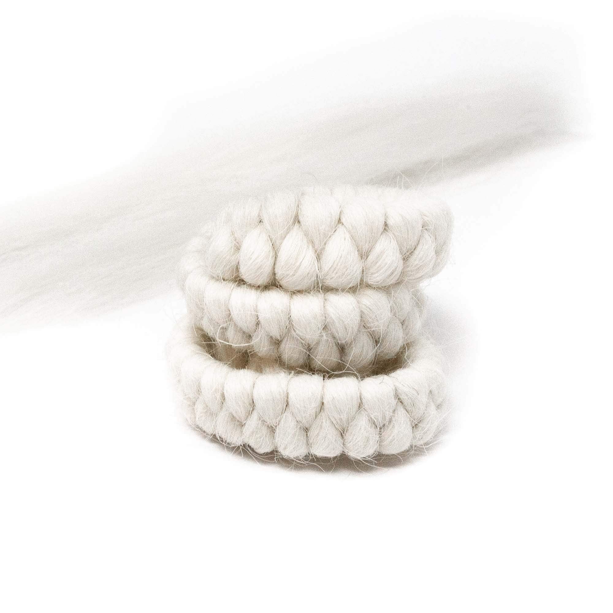 Mehron Makeup Crepe Hair 12-Inch Braid (White)