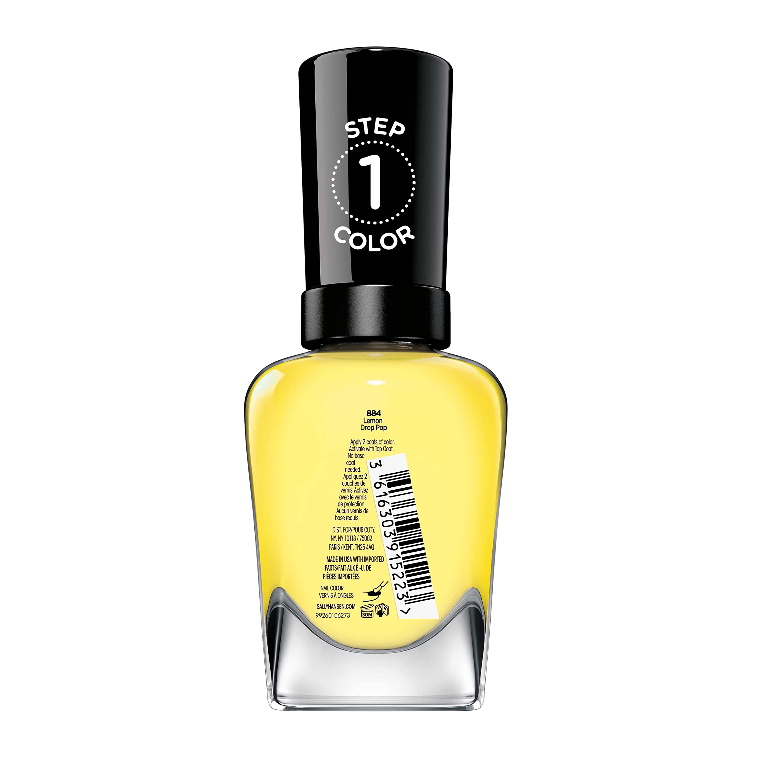 Sally Hansen Miracle Gel Neons Collection Lemon Drop Pop, Shelf Pack Of 2
