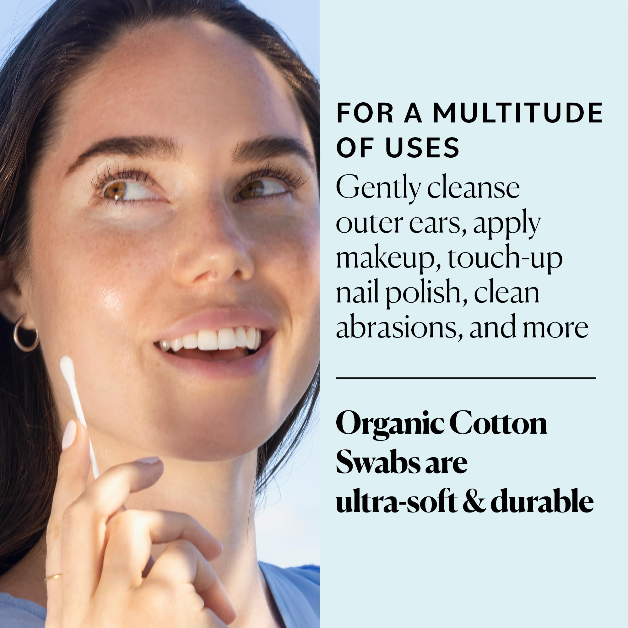 Sky Organics - Organic Cotton Swabs, 1500 ct. - Ultra Soft Tips - Strong & Durable - Hypoallergenic - Chlorine Free - Sustainabl