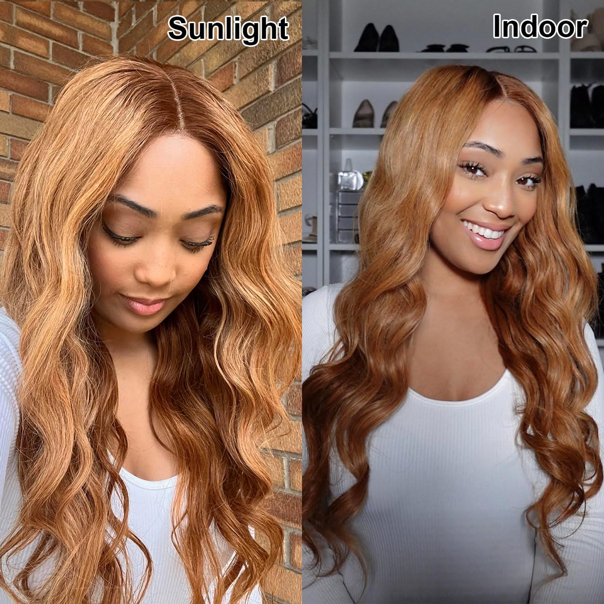 Domiso Ombre Honey Blonde Lace Front Wigs Human Hair Brown Blonde Minxed Body Wave Wear And Go Glueless Wigs Human Hair Pre Pluc