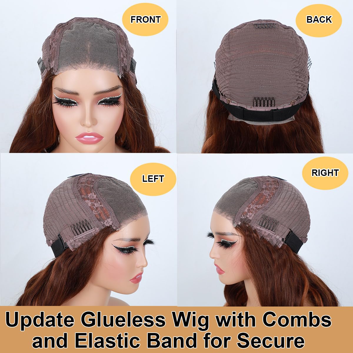 Domiso Ombre Honey Blonde Lace Front Wigs Human Hair Brown Blonde Minxed Body Wave Wear And Go Glueless Wigs Human Hair Pre Pluc