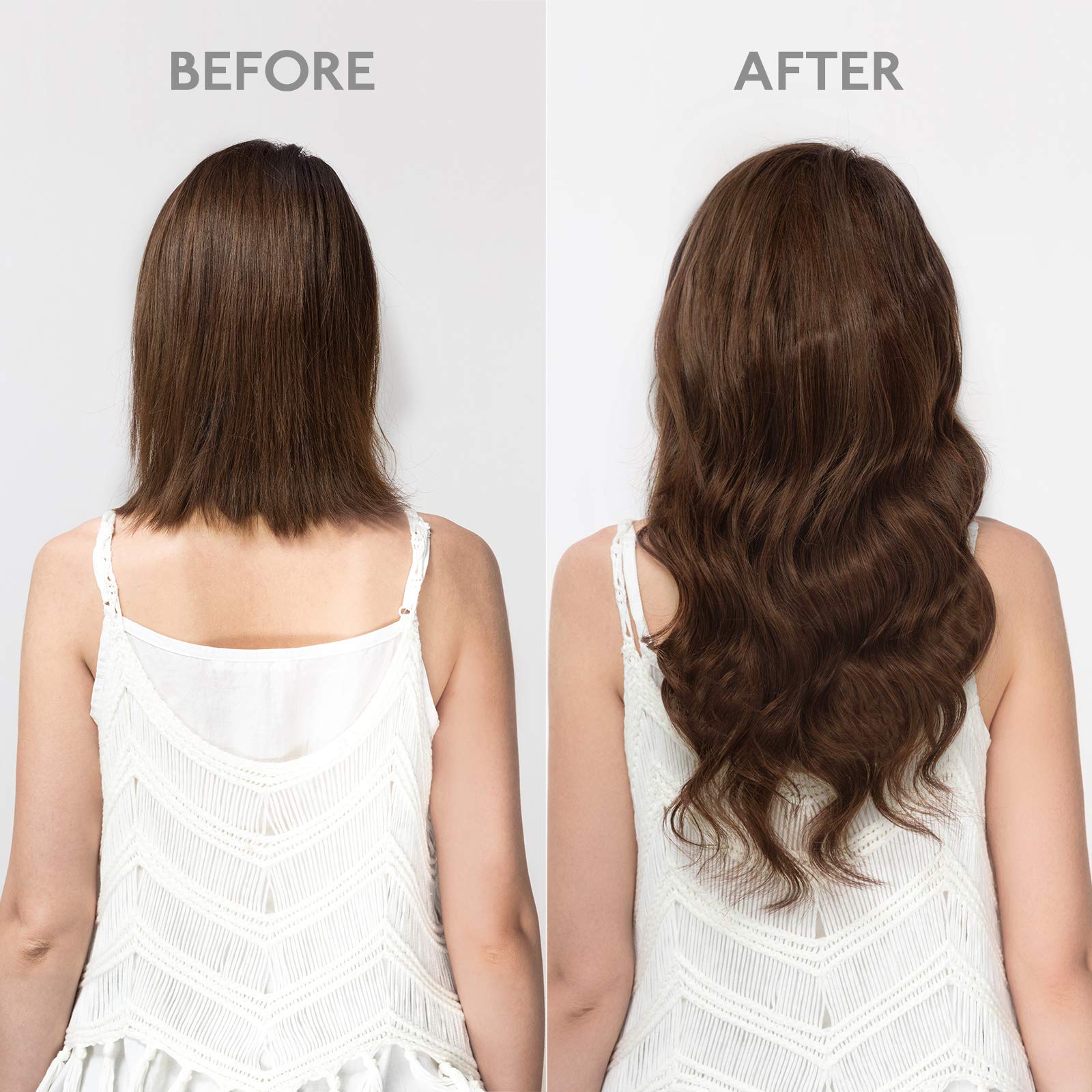 Wennalife Clip In Human Hair Extensions, 22 Inch 120G 7Pcs Chocolate Brown Hair Extensions Clip In Human Hair Remy Clip In Hair