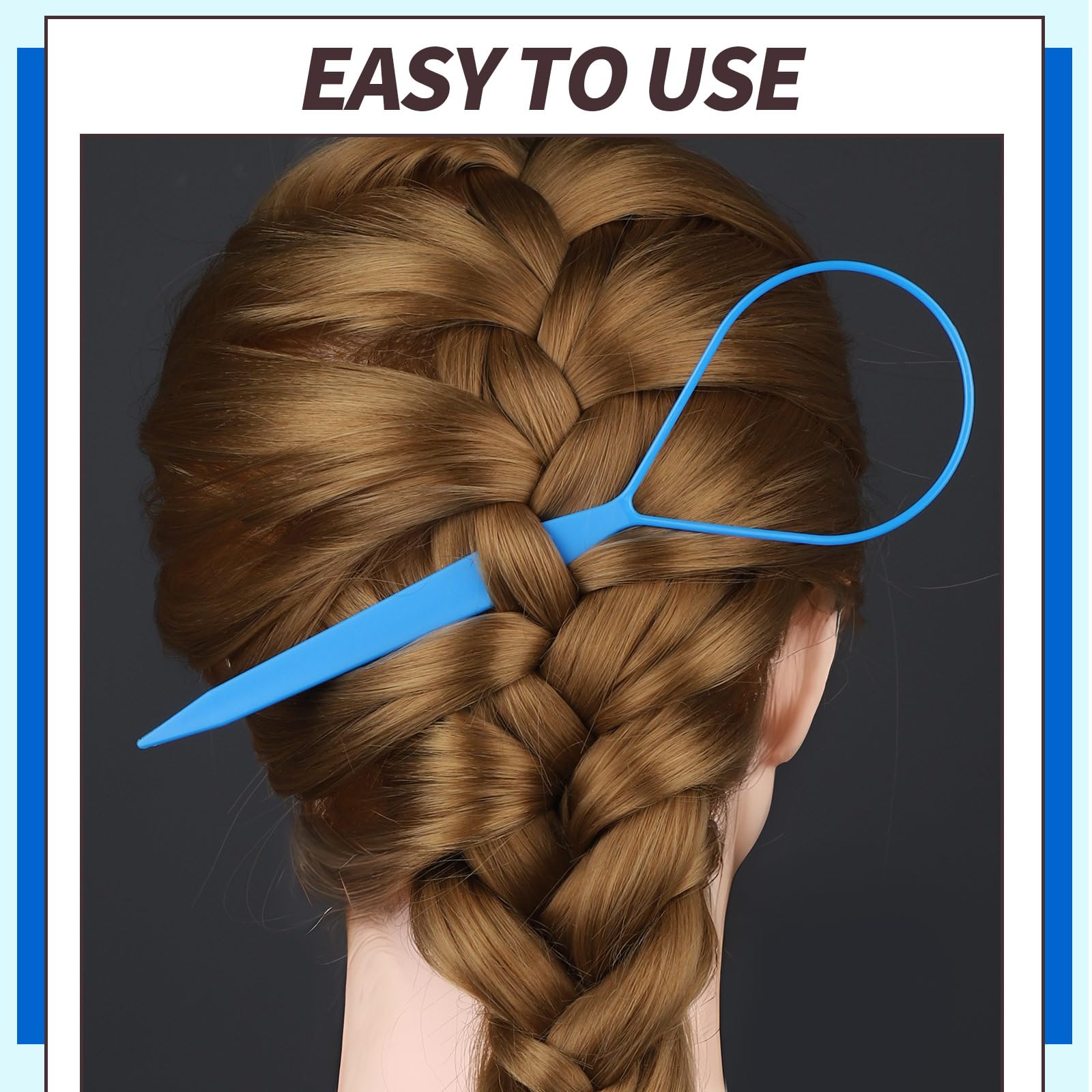 Teenitor Tail Hair Loop Styling Tool, Large + Small Hair Pull Through Tool Hair Accessories For Women, French Braiding Hair Tool