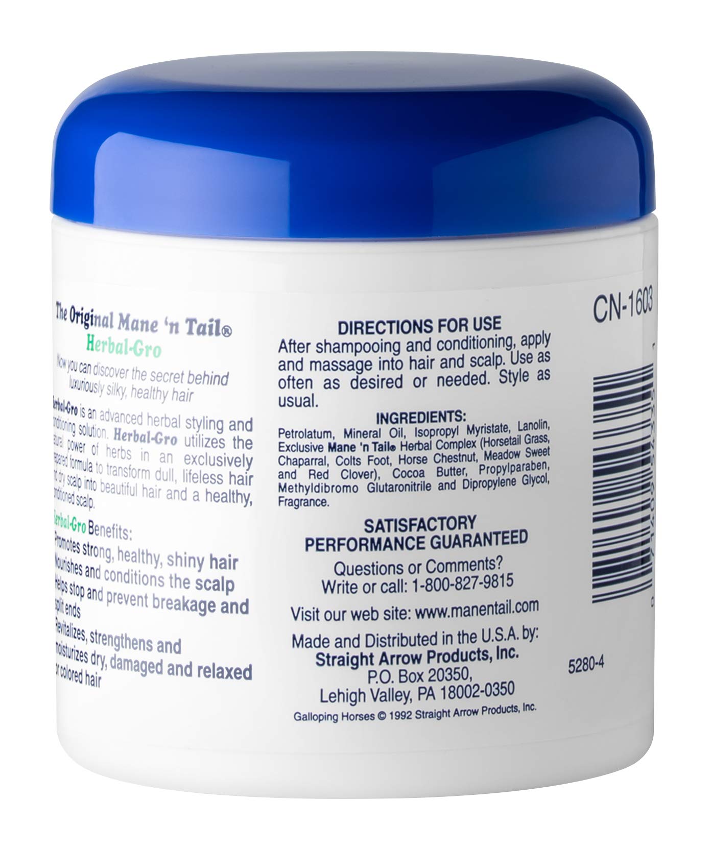 Mane 'n Tail Herbal Gro NATURAL CONDITIONER FOR HAIR & SCALP Pomade 5.5 Ounce