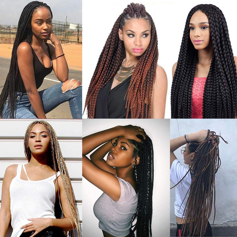 Rosdina Pre-Stretched Braiding Hair - 26 Inch 8 Packs Dark Brown Super Long Braiding Hair For Twist Or Box Braids, Yaki Texture