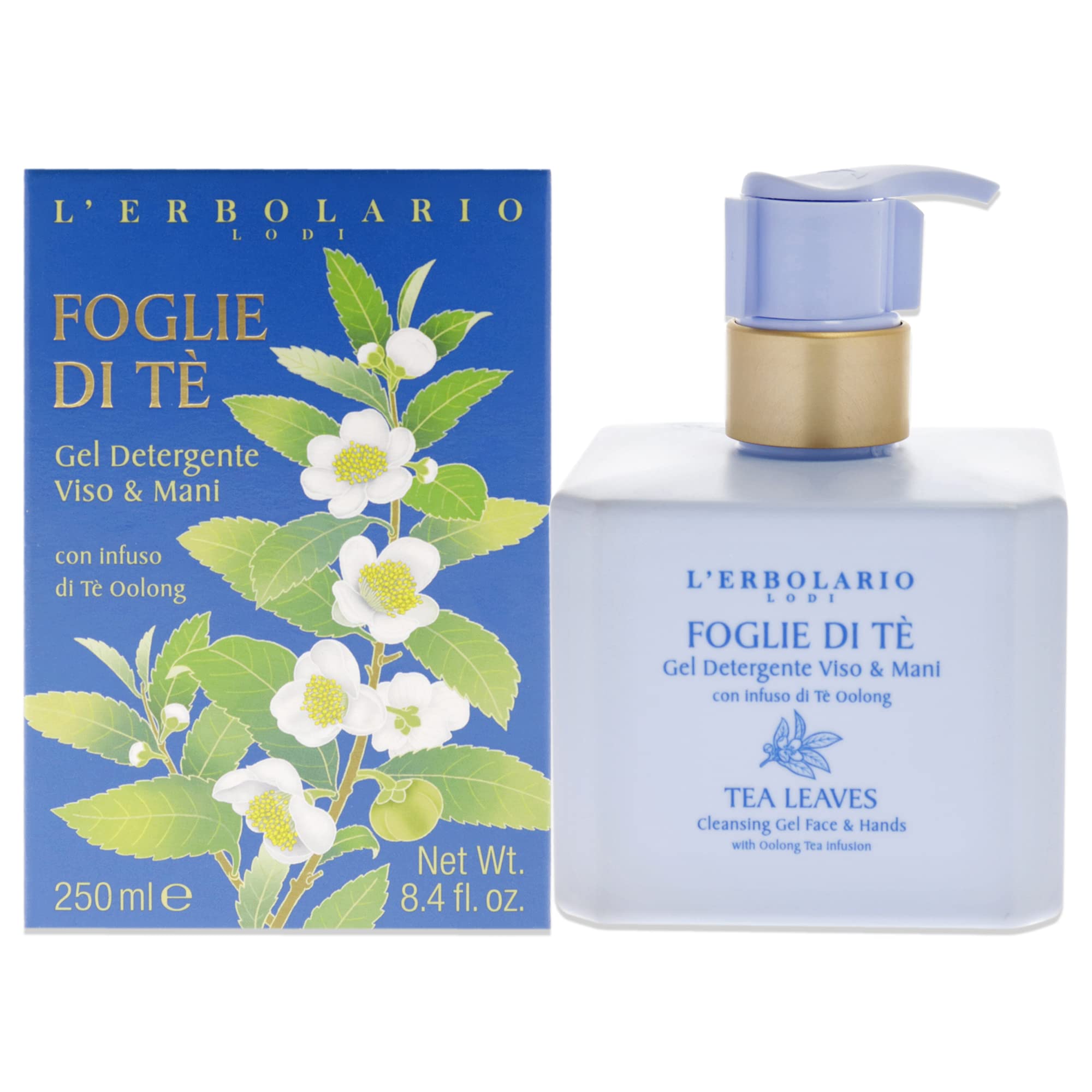 Lerbolario Tea Leaves Shower Gel - Nourishes, Moisturizes And Protects The Skin - Refreshing Bath And Shower Foam Provides Gentl
