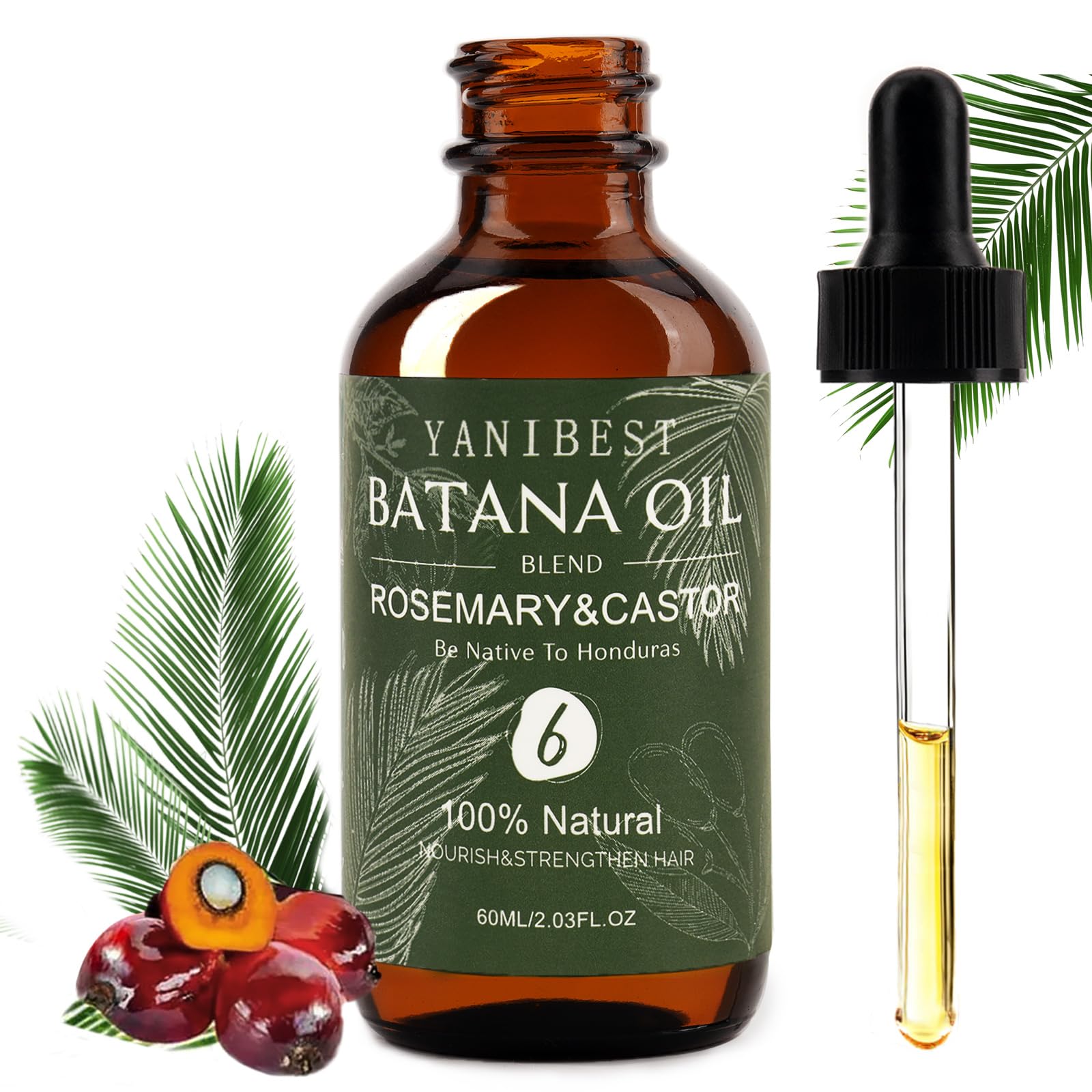 YANIBEST Batana Oil Boost Hair Volume Enhance Hair Density Scalp Nourishing Relieves Dry, Itchy, Improve Scalp Health