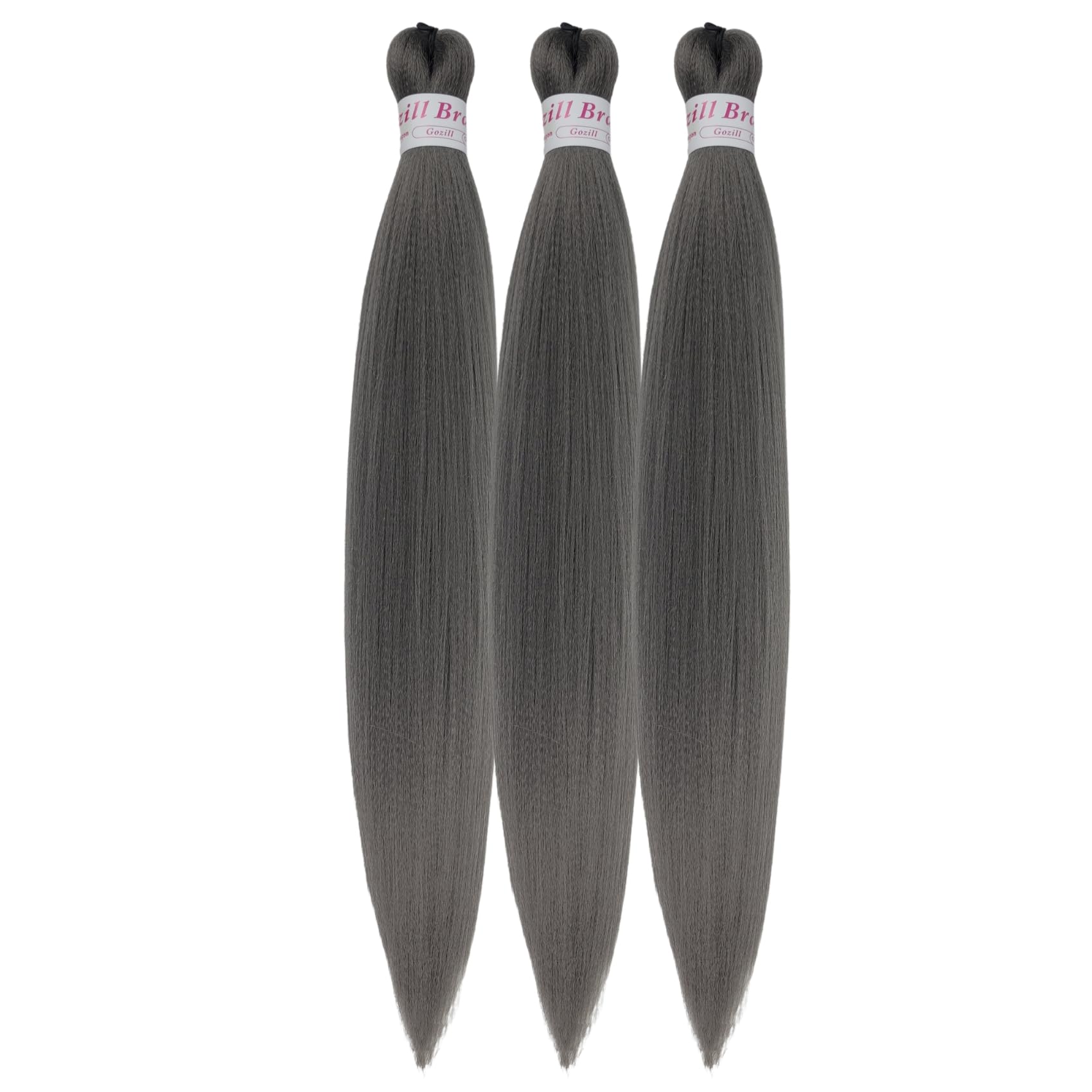 Grey Braiding Hair Pre Stretched Knotless Braiding Hair 26Inch Synthetic Box Braids Hair for Braiding