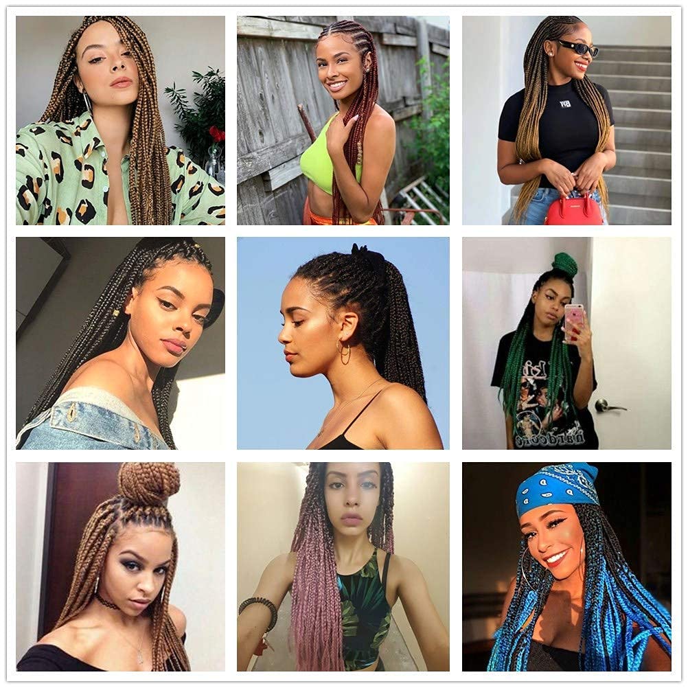 Pre-Stretched Braiding Hair Extension Professional Crochet Braiding Hair 32 Inch 8 Packs Hot Water Setting Perm Yaki Synthetic H