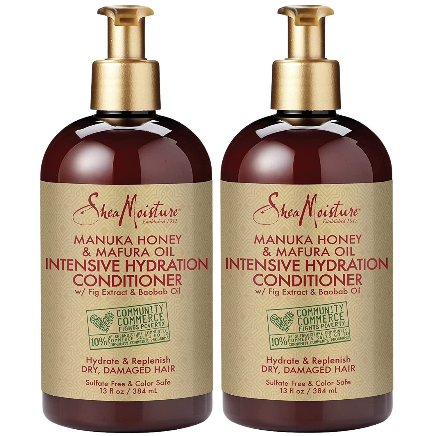 Shea Moisture Conditioner, Sulfate-Free - Manuka Honey & Mafura Oil Intensive Hydration Conditioner for Dry, Damaged Hair Repair