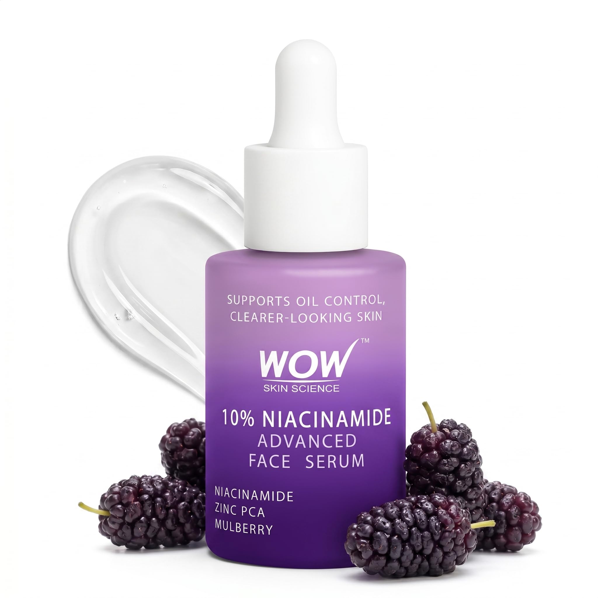 Wow Skin Science 10% Niacinamide Advanced Face Serum With Zinc Pca & Mulberry | Oil Control, Pore Refining & Clear Skin | Reduce