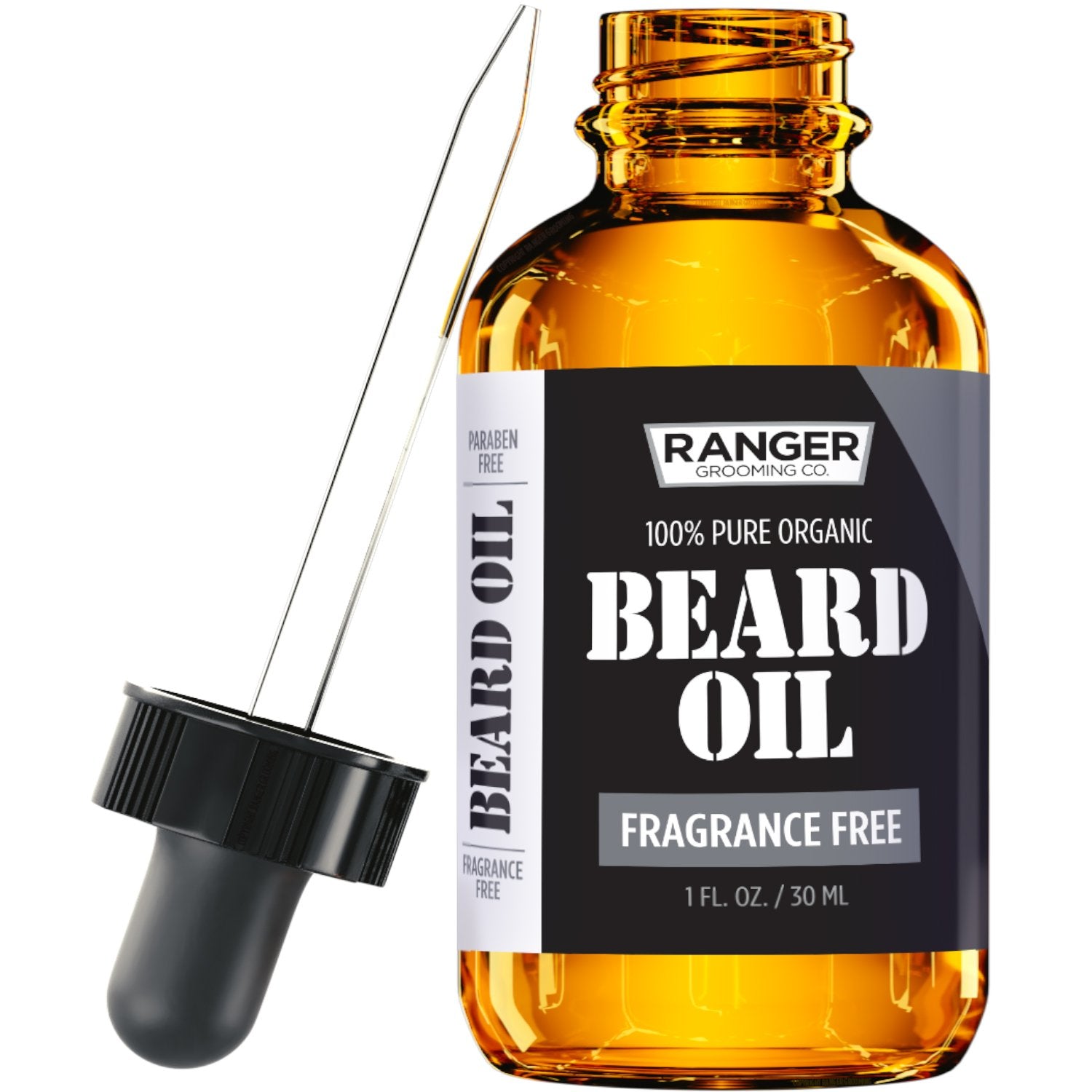 Spiced Sandalwood Beard Oil & Leave In Conditioner By Ranger Grooming Co By Leven Rose, 100% Pure Natural Organic For Groomed Be