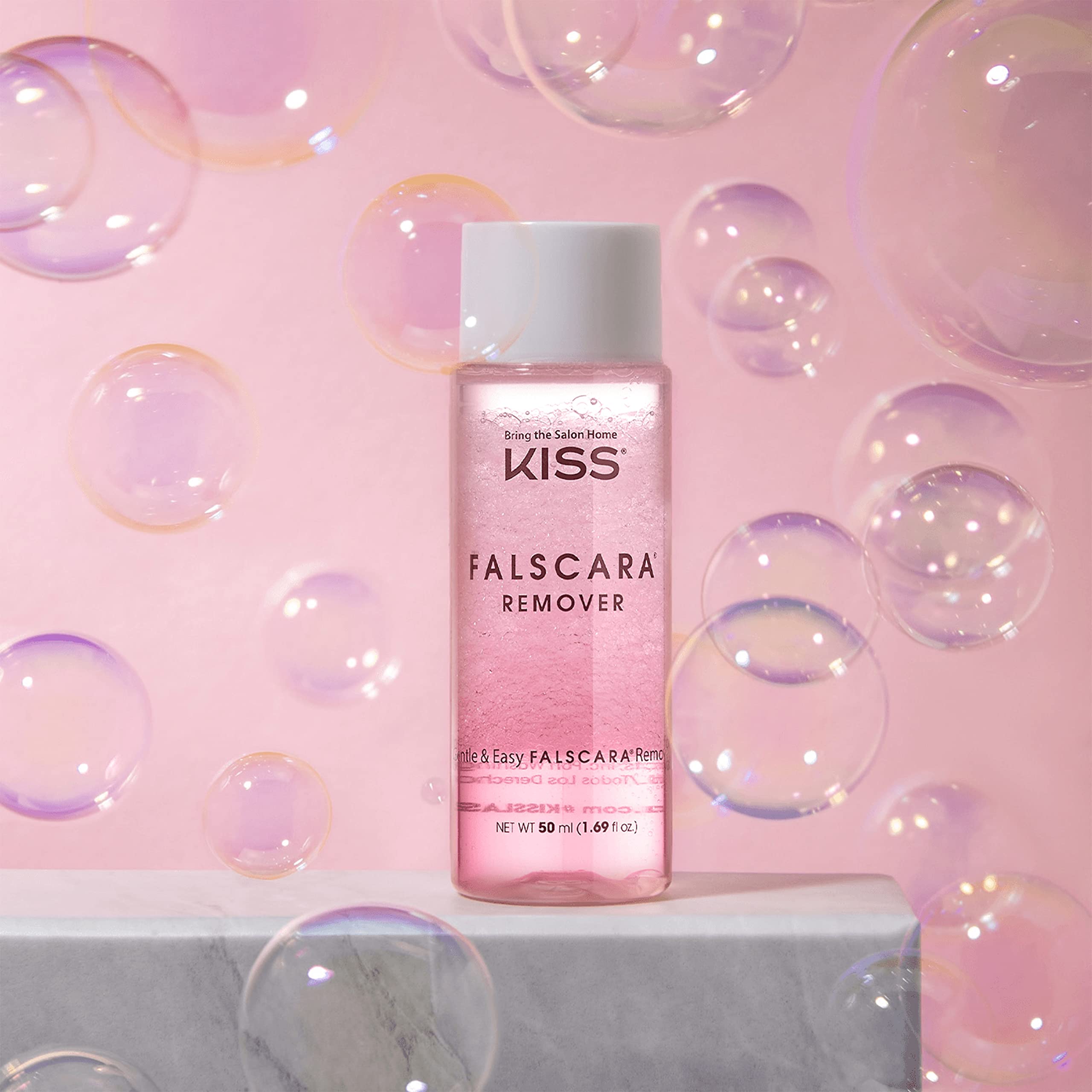 Kiss Falscara Remover For Lash Adhesive, Makeup, And False Eyelash Wisps, Rosewater Infused Gentle Nourishing Formula, Includes