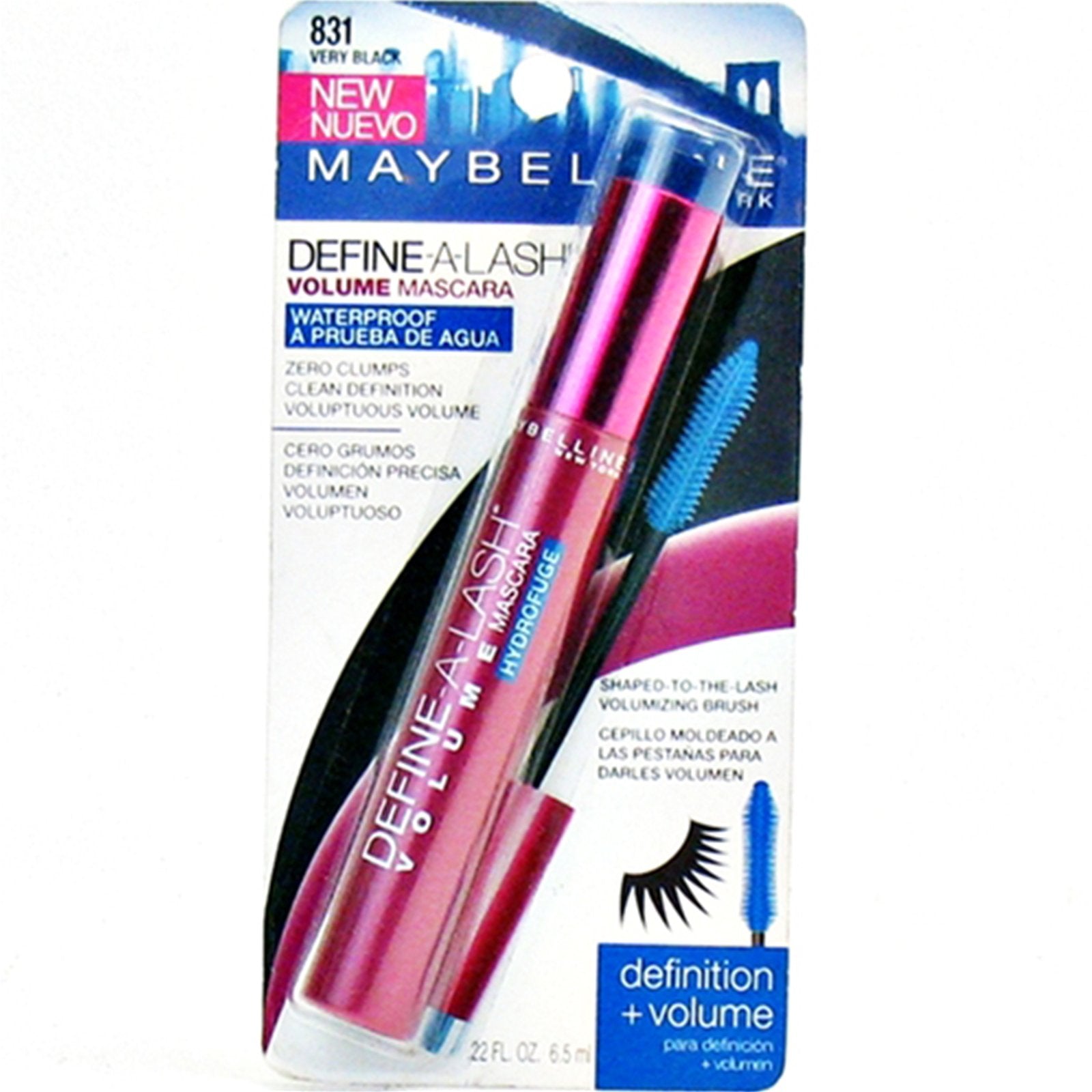 Maybelline Define-A-Lash Mascara, Very Black [801], 0.22 Oz (Pack Of 2)