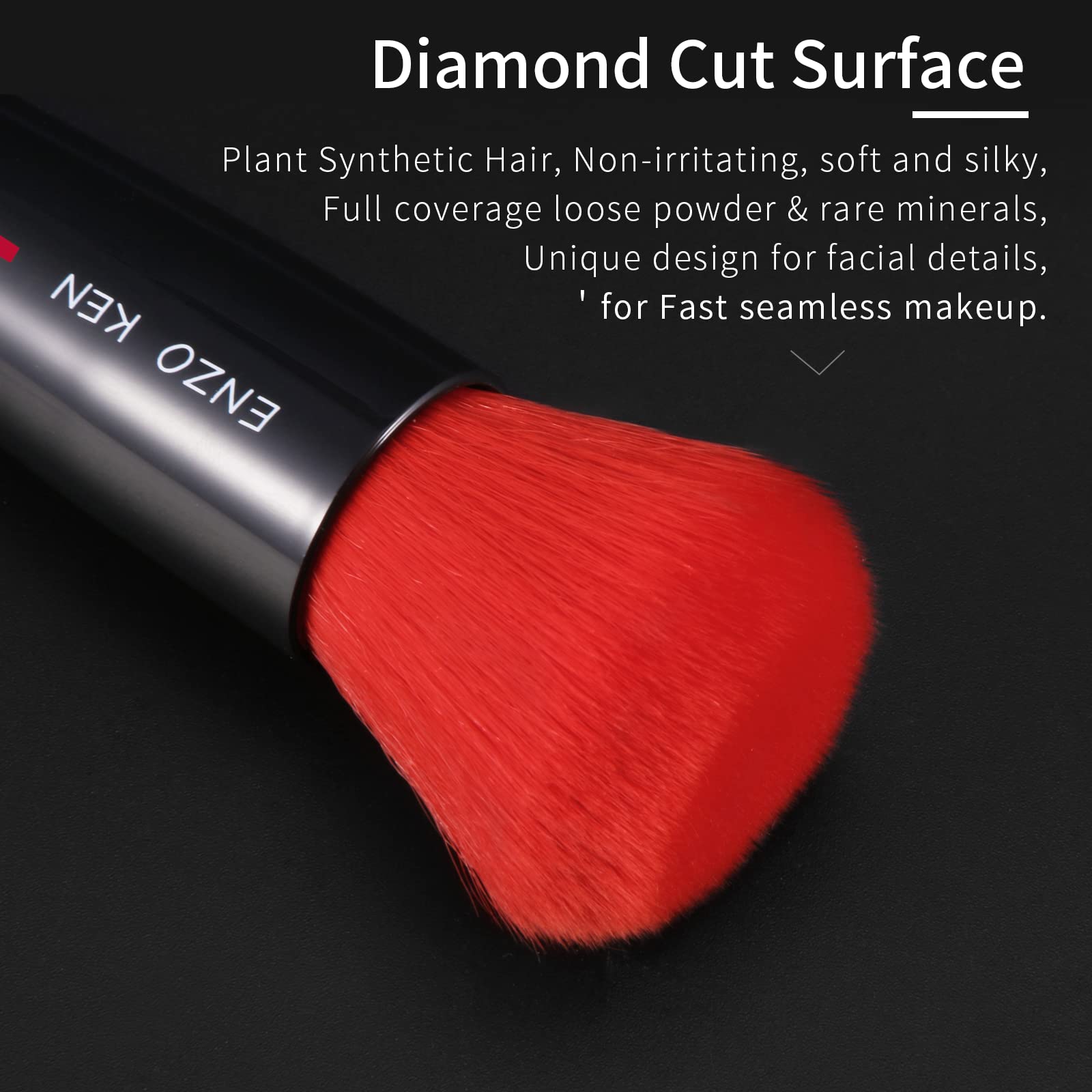 Enzo Ken Angled Concealer Brush Under Eye, Concealer Brush & Kabuki Foundation Brush, Angle Concealer Brush, Liquid Foundation B