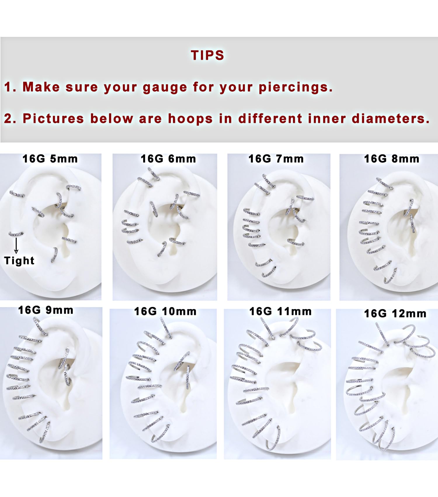 5mm 18G Cartilage Earring Tragus Piercing Jewelry Daith Piercing Jewelry Cartilage Hoop Earring Cartilage Earring Hoop Daith Ear