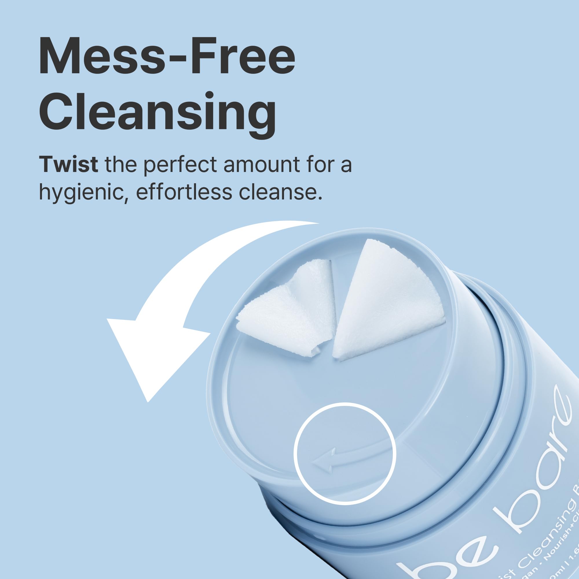 Naisture Bebare Twist Cleansing Balm With Hygienic Twist Dispenser: Cleanser For Heavy Makeup Removal & Hydrating Facial Wash Fo