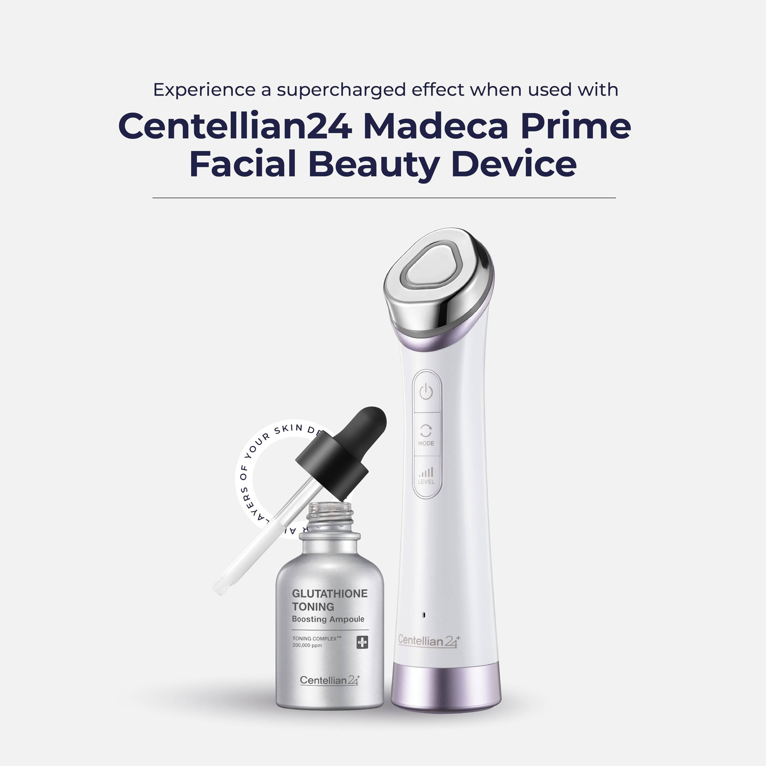 Centellian 24 Glutathione Toning Boosting Ampoule - Illuminated & Even Skin Tone. Glutathione Complex 200,000 Ppm, Niacinamide &