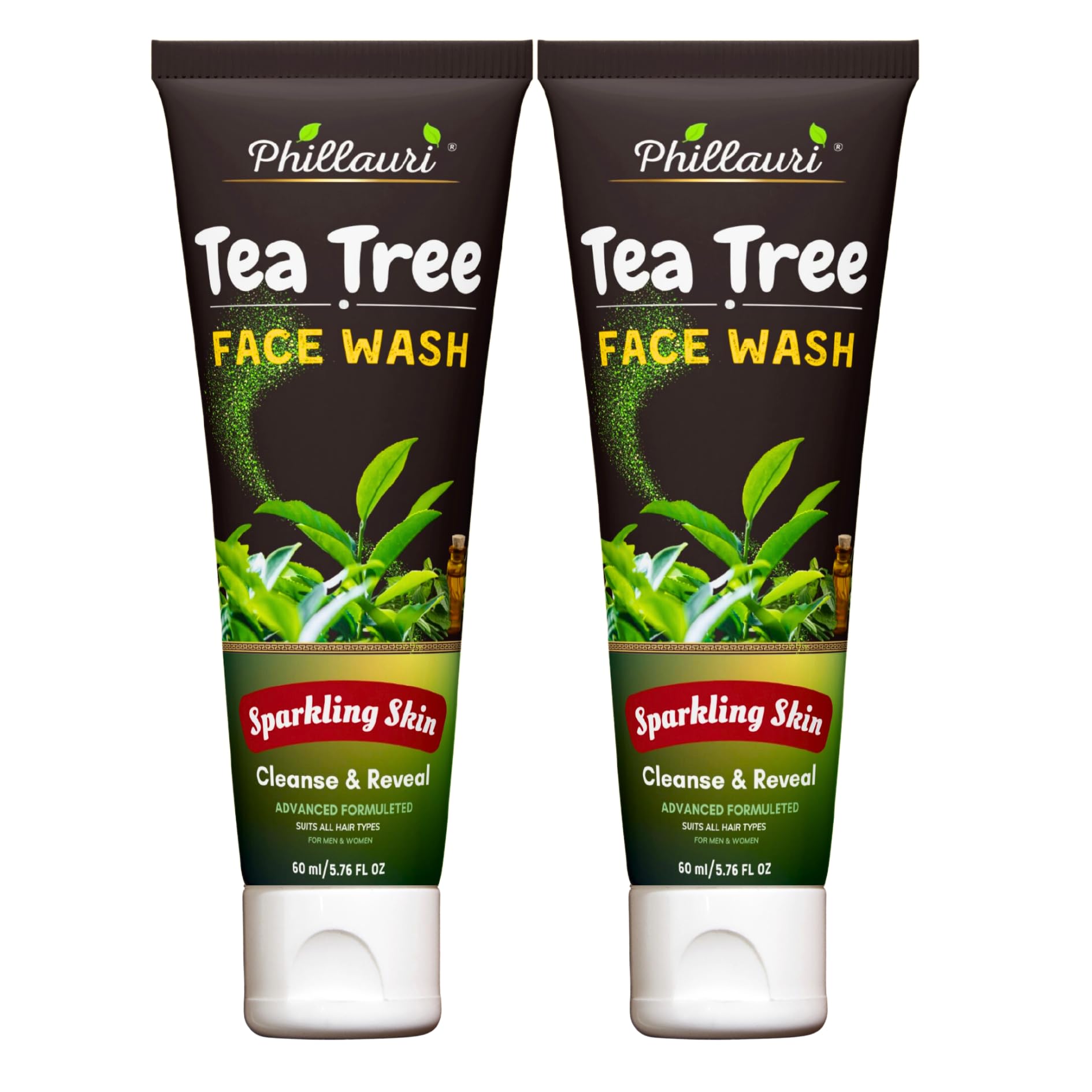 Phillauri Tea Tree Face Wash | Tea Tree Face Wash | Face Wash For Men | Face Wash For Women | Face Wash | 120Ml (Pack Of 2)