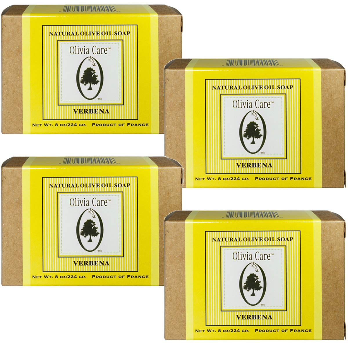 Olivia Care Premium Verbena Bath & Body Bar Soap | Organic, Vegan & Natural | Olive Oil | Repairs, Hydrates, Moisturizes & Deep