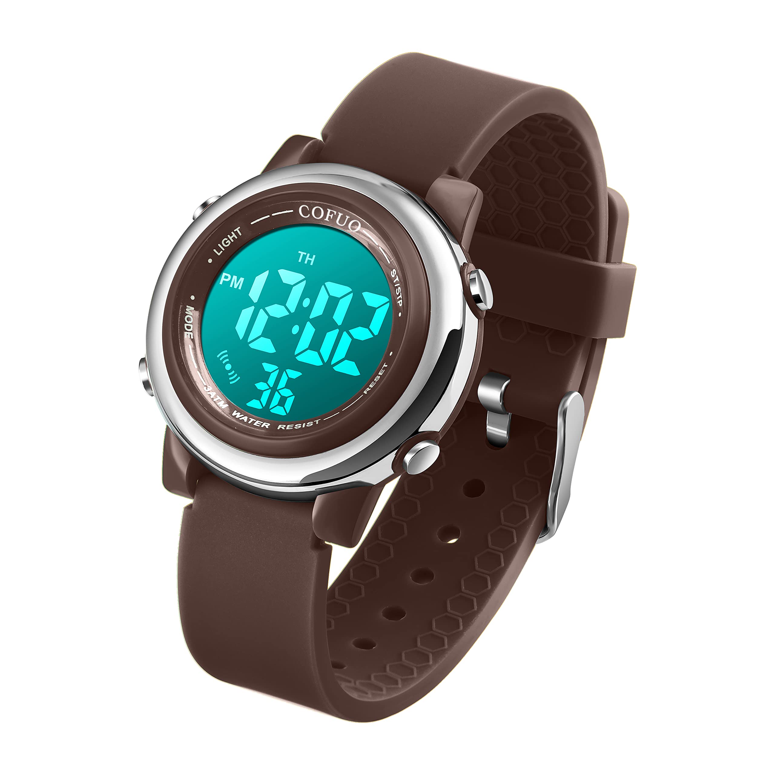 cofuo Kids Digital Sport Waterproof Watches for Girls Boys, Kid Sports Outdoor LED Electrical Watches with Luminous Alarm Stopwa