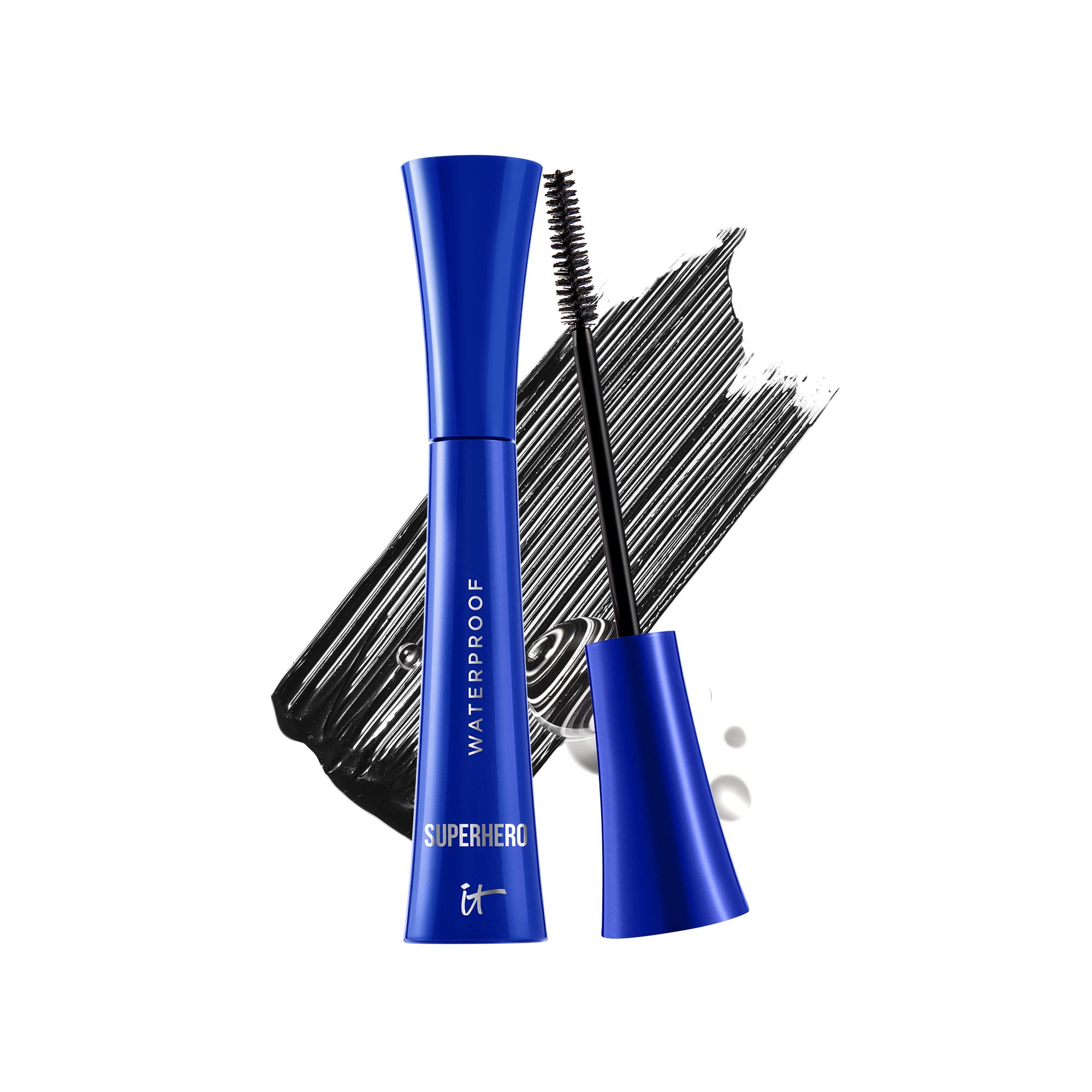 It Cosmetics Superhero Volumizing Waterproof Mascara - 24Hr Wear - Resists Sweat & Humidity - Lash-Loving Biotin, Peptides & Pro