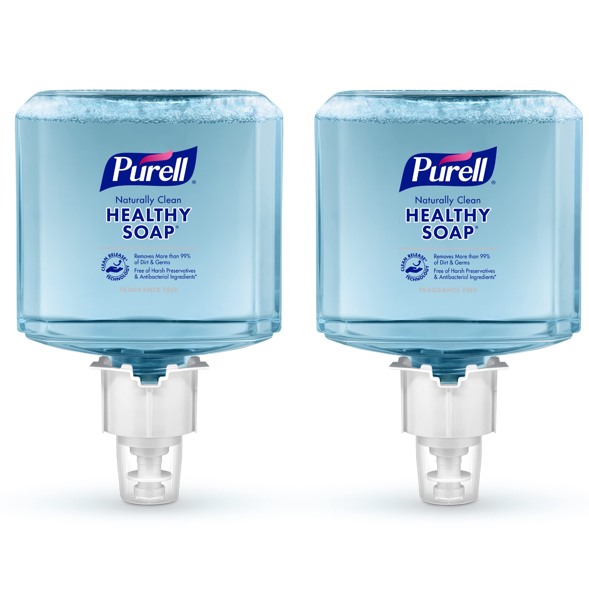 PURELL Brand CLEAN RELEASE Technology (CRT) HEALTHY SOAP Naturally Clean Foam, Fragrance Free, 1200 mL Refill for PURELL ES6 Aut